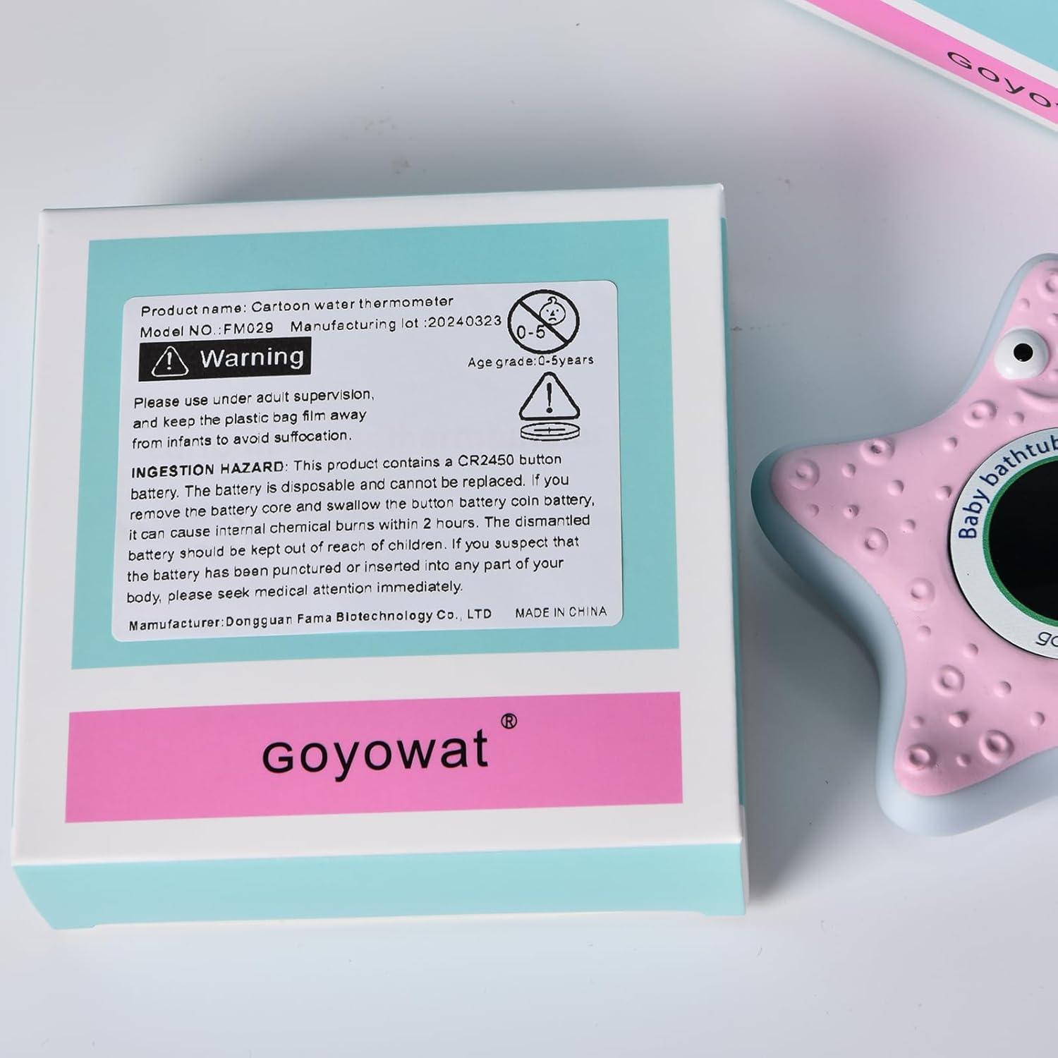 Termómetro de baño GOYOWAT FMCM064 con juguete cangrejo LED