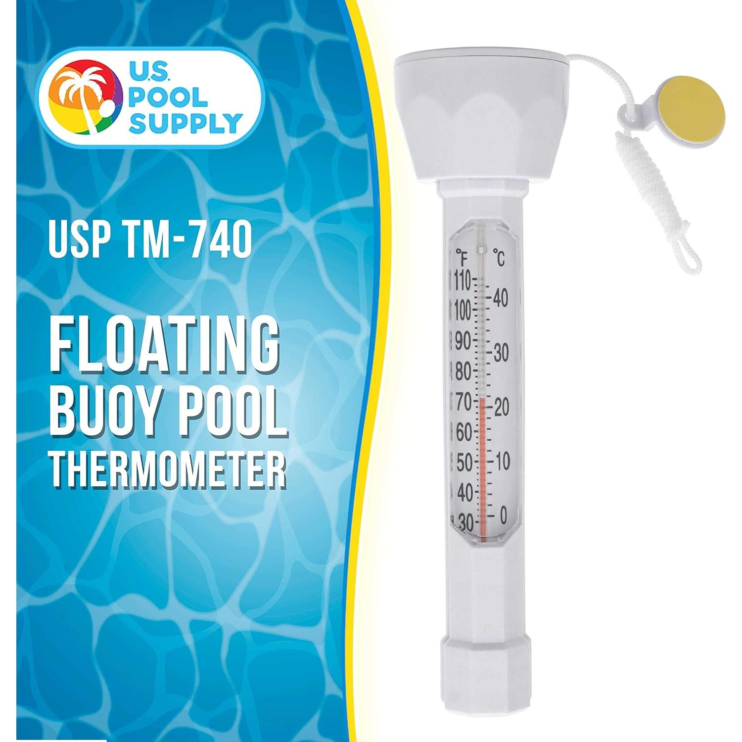 Termómetro Flotante U.S. Pool Supply con Pantalla Jumbo 43.3°C