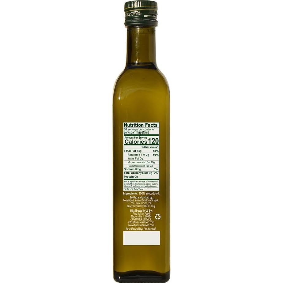 Aceite de Aguacate Mantova 500 ml - 100% Puro y Natural