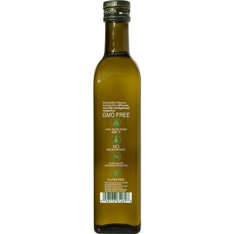 Aceite de Aguacate Mantova 500 ml - 100% Puro y Natural
