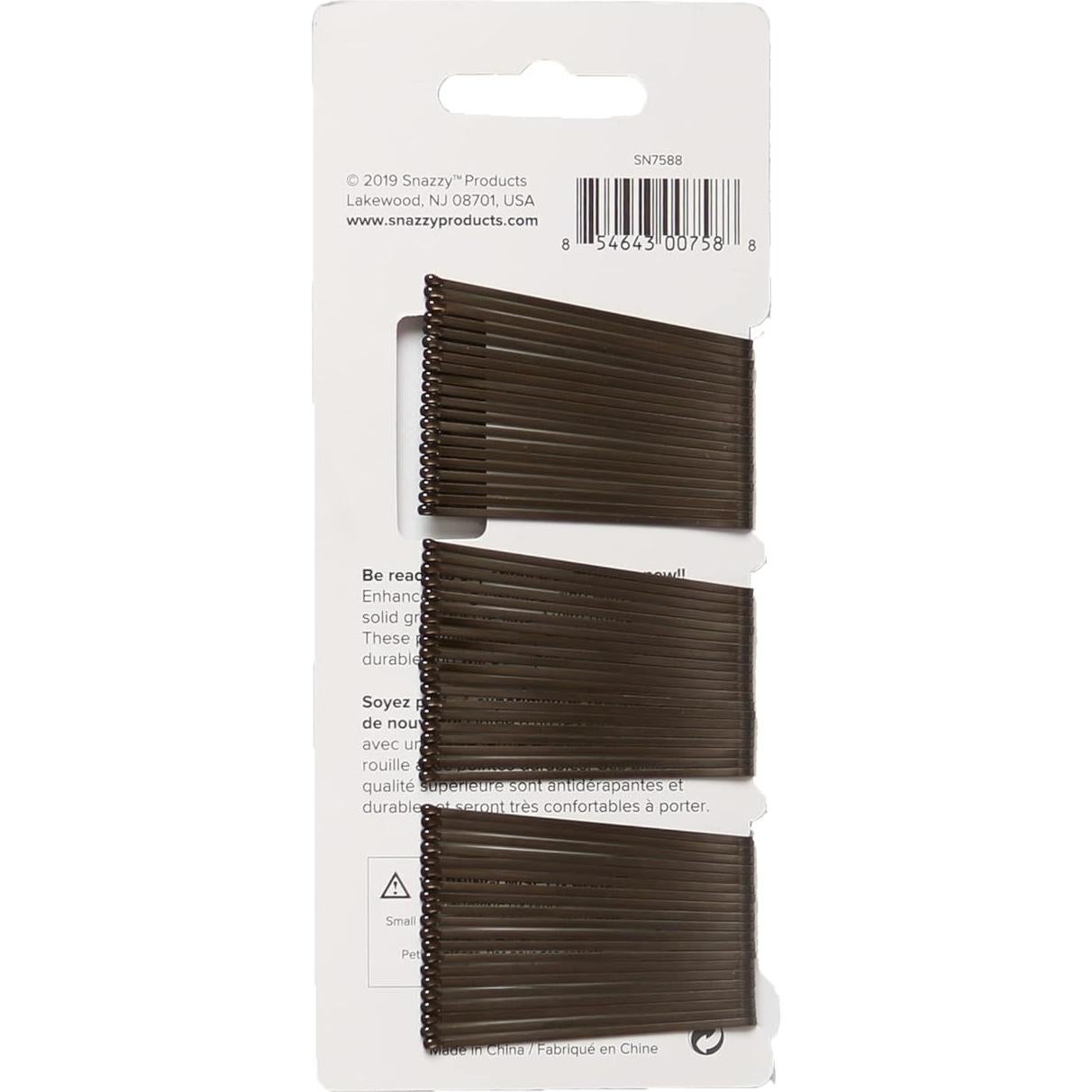 Juego de Horquillas Snazzy 60 Unidades 1.5mm Color Marrón