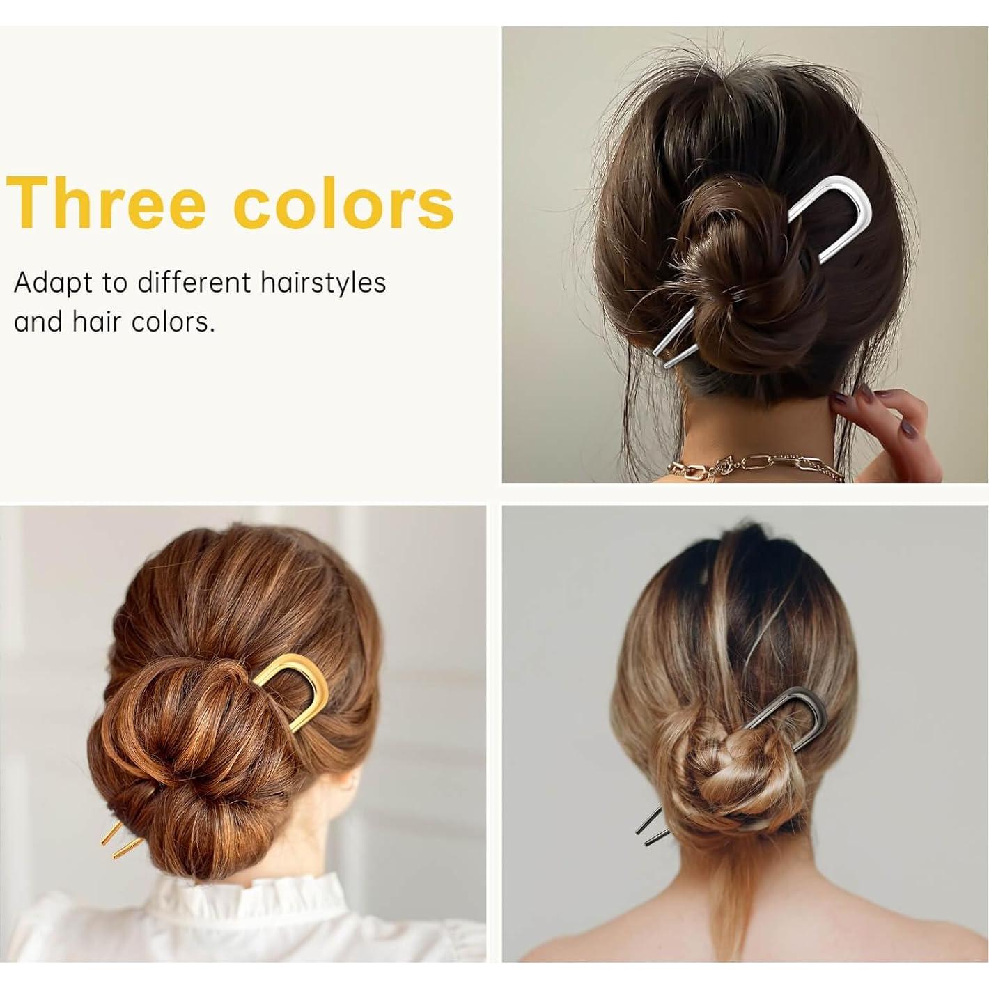 Pinzas Francesas para el Cabello Btcum - 3 Pcs Metálicas 13.97 cm