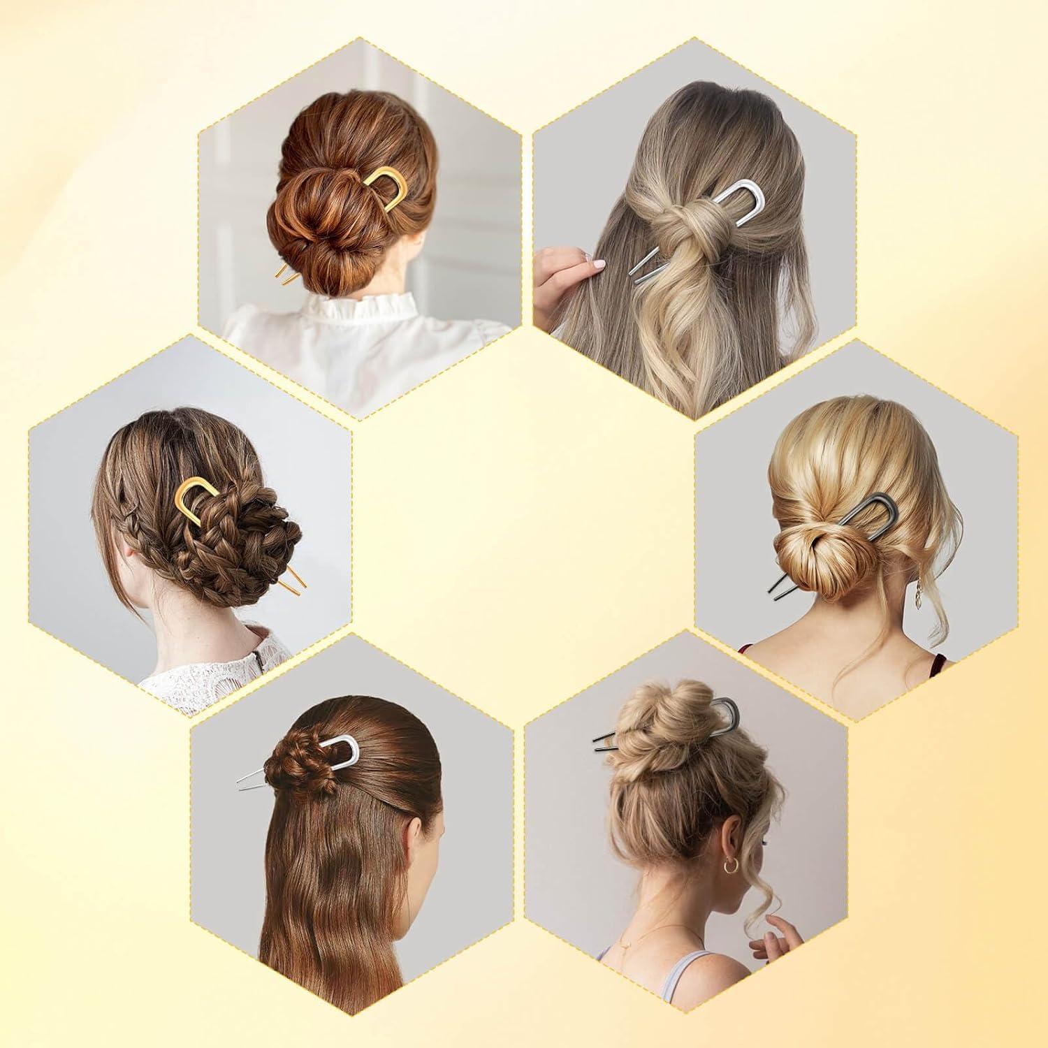 Pinzas Francesas para el Cabello Btcum - 3 Pcs Metálicas 13.97 cm