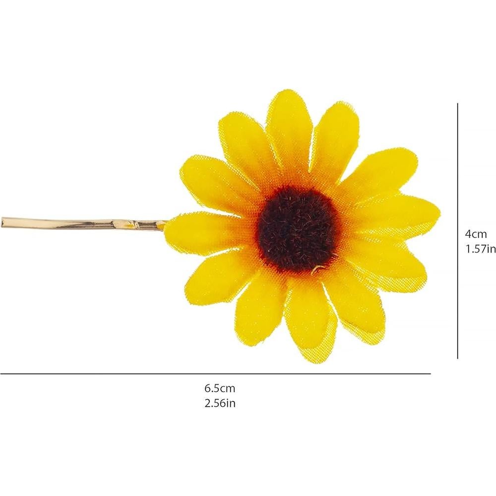 Juego de 6 Horquillas de Flores de Girasol LUX ACCESORIOS
