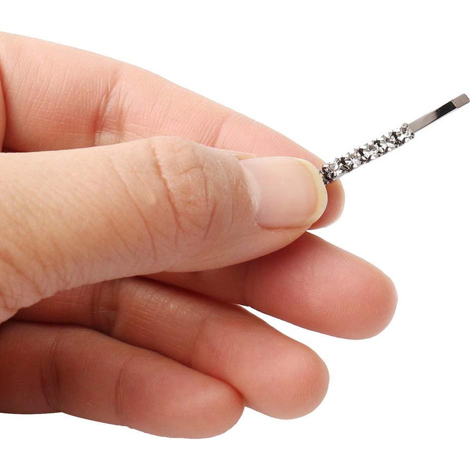 12 Horquillas de Strass Plateadas para Pelo - Accesorios de Boda