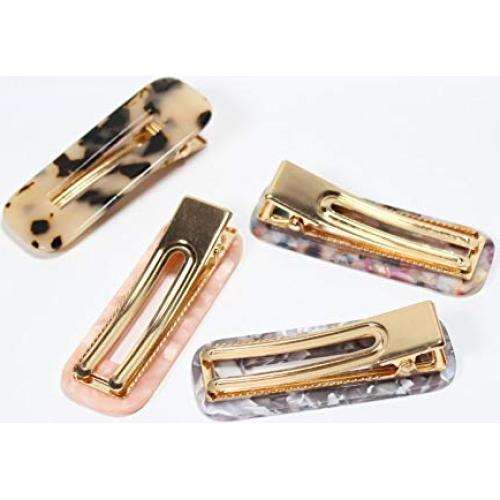 Juego de 12 Clips de Pelo Lokusel de Resina Acrílica Multicolor