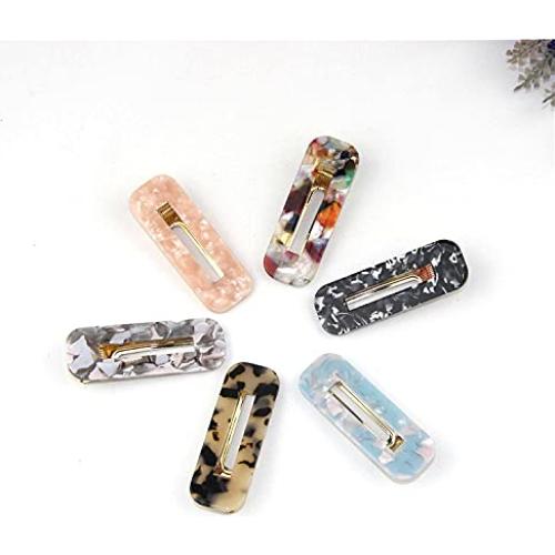 Juego de 12 Clips de Pelo Lokusel de Resina Acrílica Multicolor