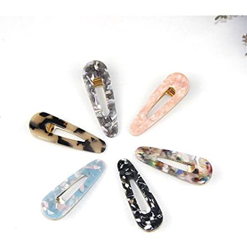 Juego de 12 Clips de Pelo Lokusel de Resina Acrílica Multicolor