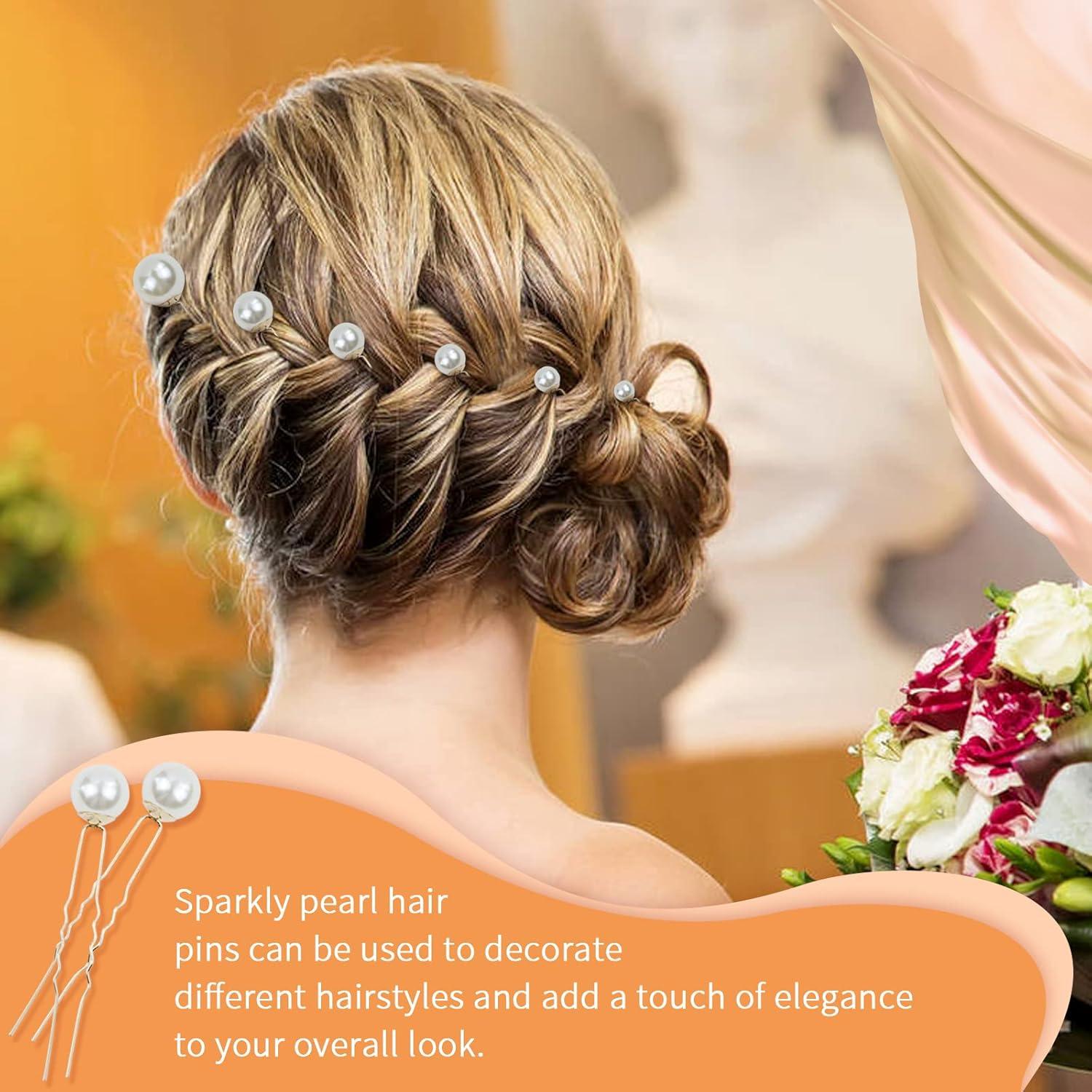 Horquillas de Pelo de Perlas inSowni 54 Piezas Doradas