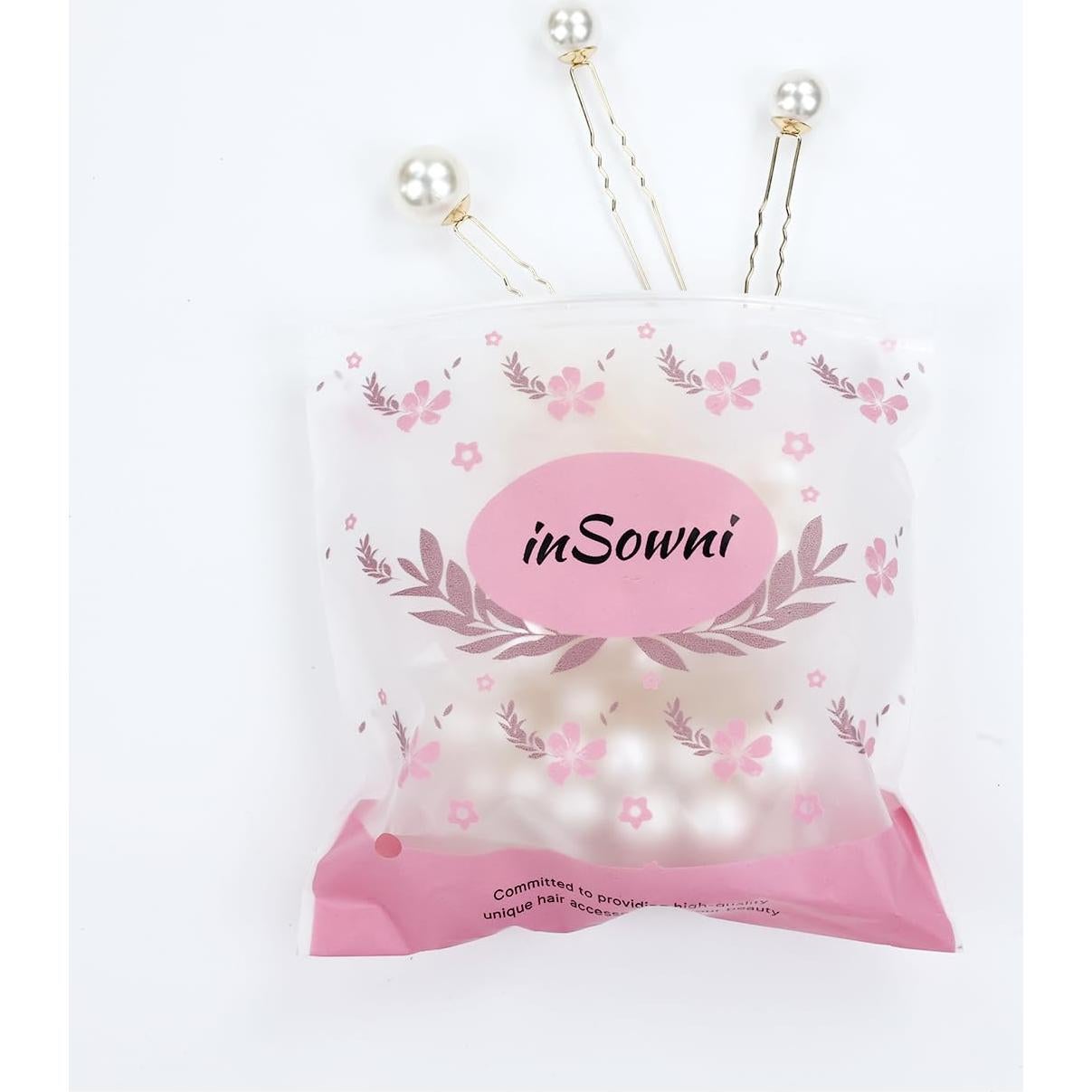 Horquillas de Pelo de Perlas inSowni 54 Piezas Doradas