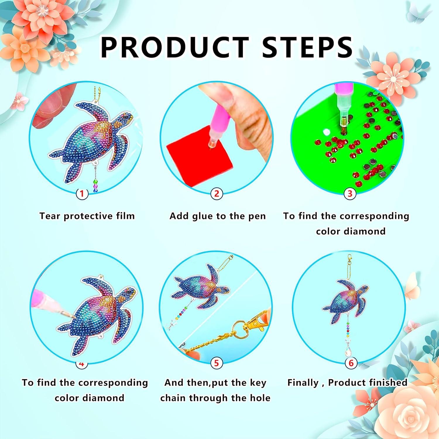 Kit de Arte de Diamante JeCuiK 6 Pcs Océano para Adultos