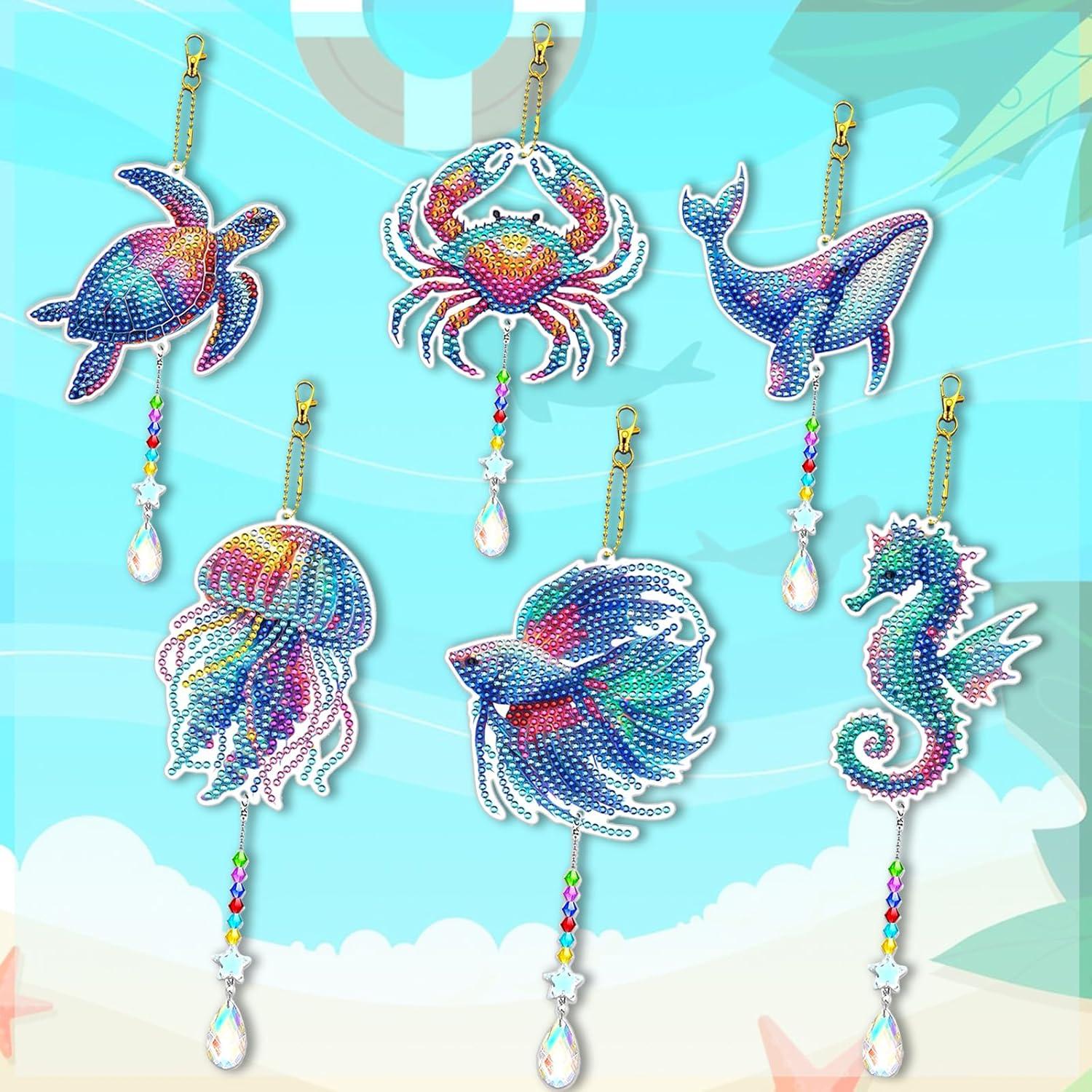 Kit de Arte de Diamante JeCuiK 6 Pcs Océano para Adultos