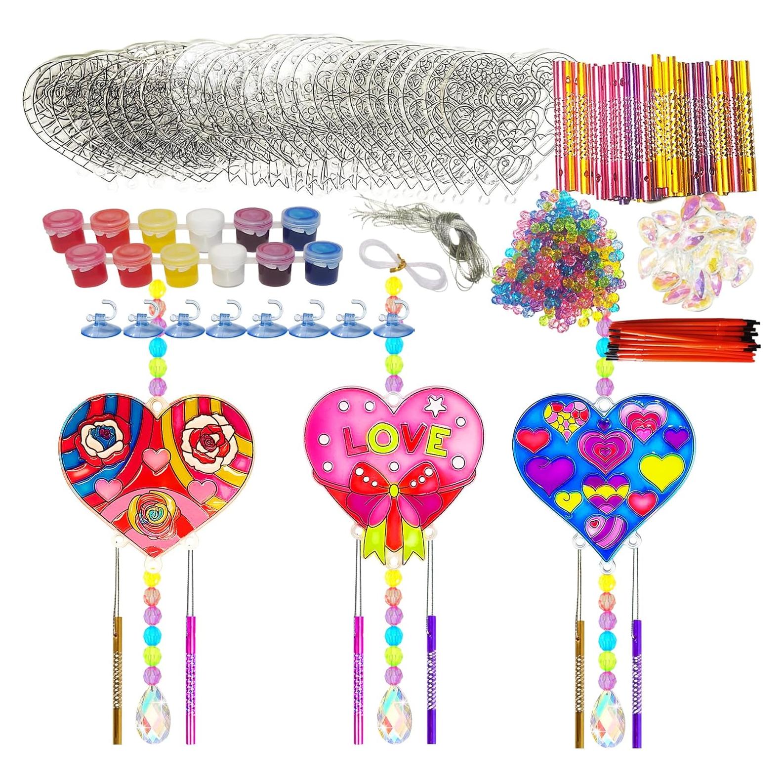 Kit de Manualidades Suncatcher Corazones Ayhuhra 24 Piezas