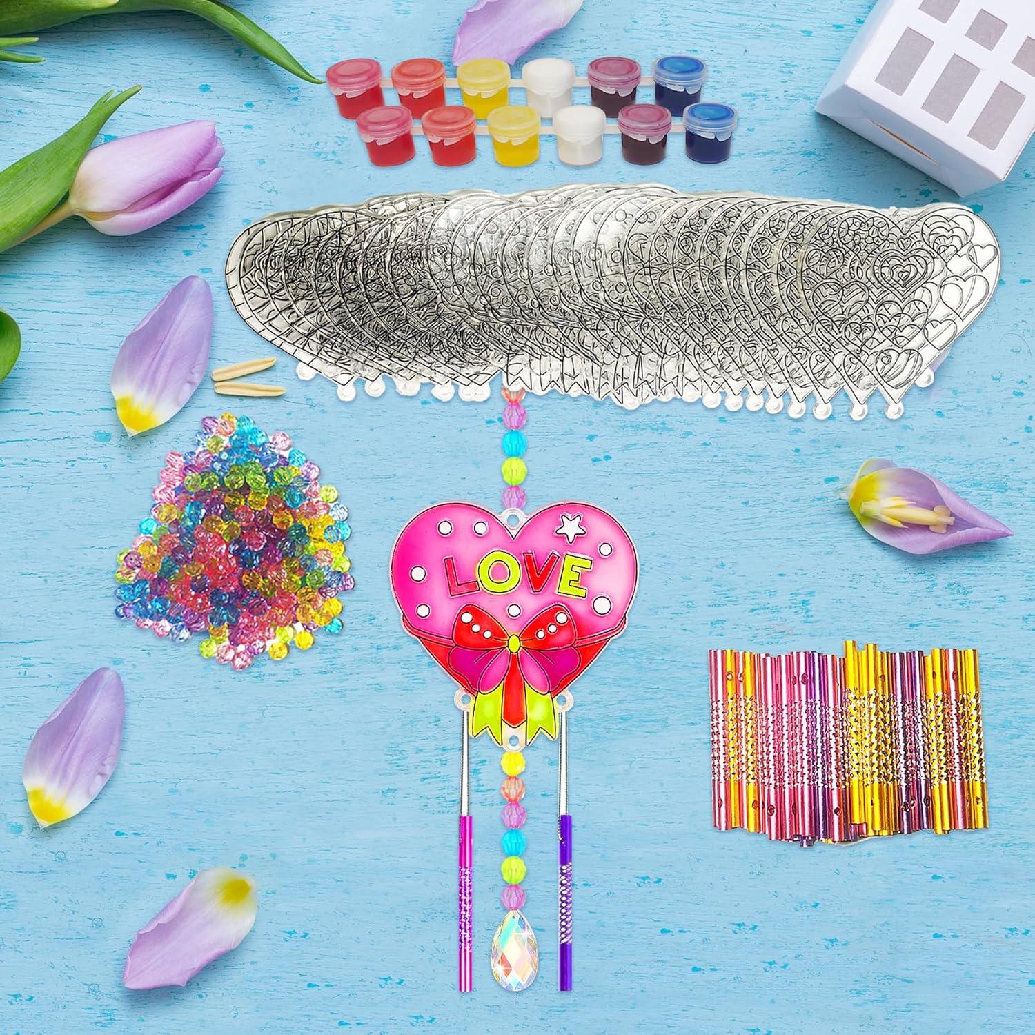 Kit de Manualidades Suncatcher Corazones Ayhuhra 24 Piezas