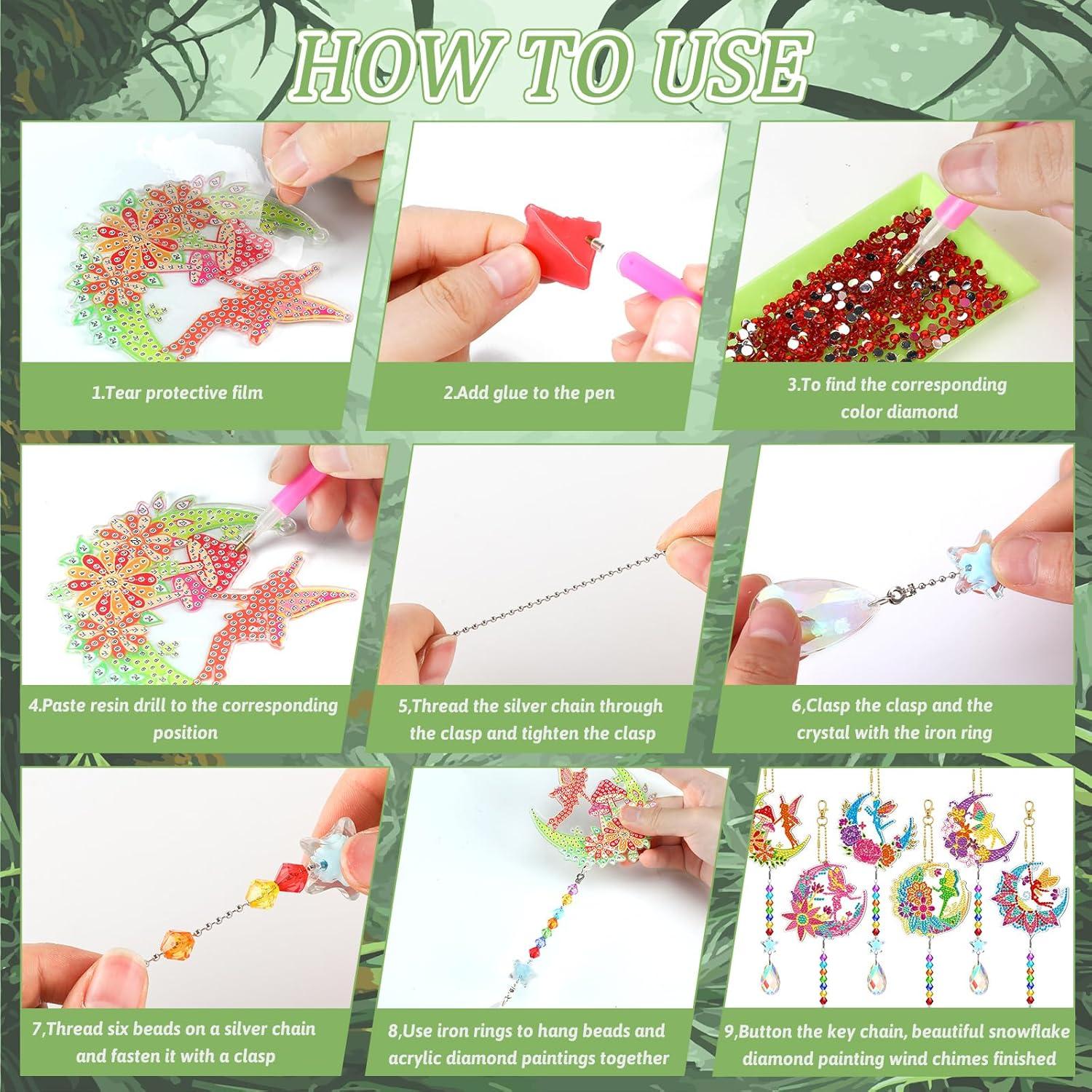 Kit de Pintura de Diamante Tradder 6 Pcs Campanas de Viento