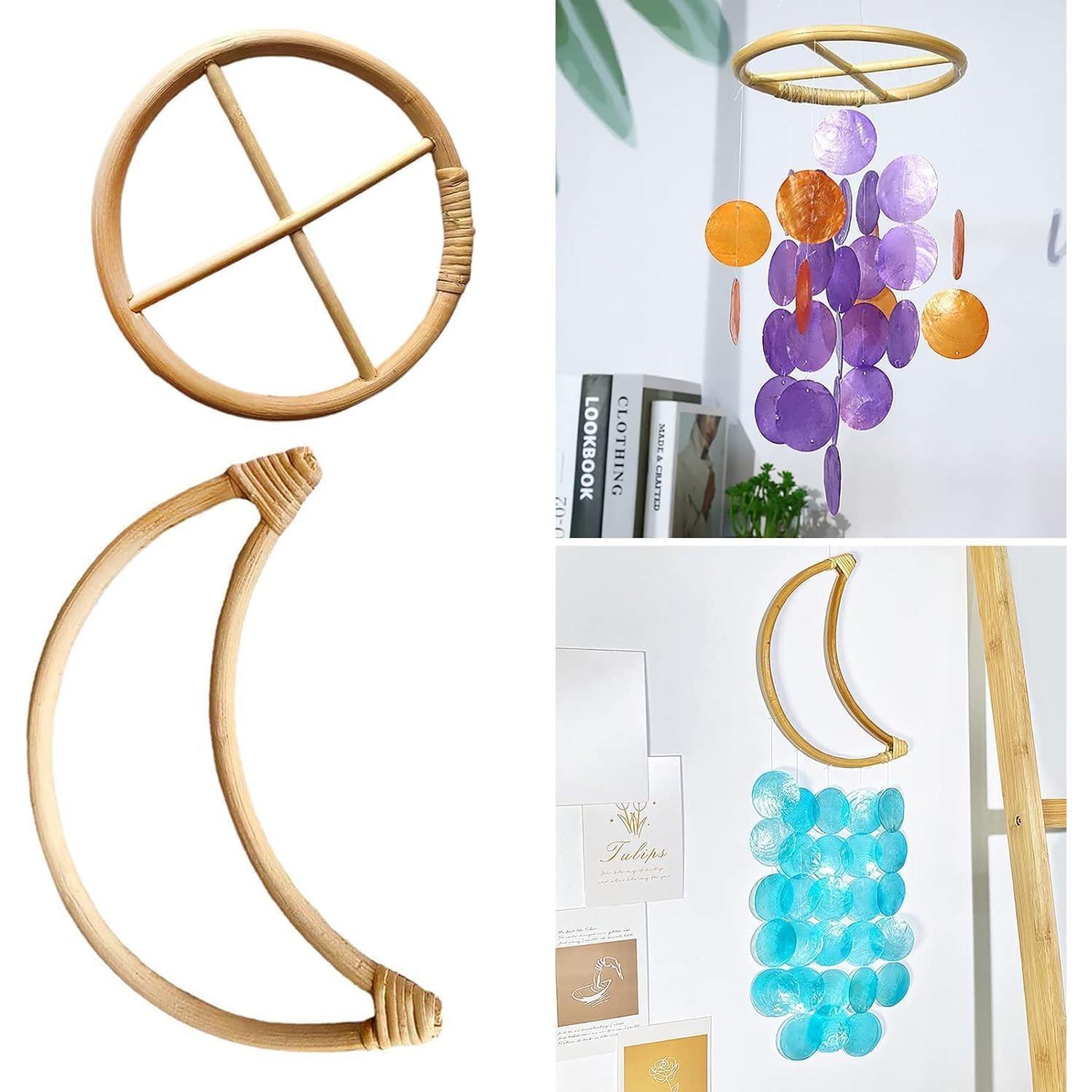 2 Piezas Círculos de Campanas de Viento Rosojodg 2.54 cm