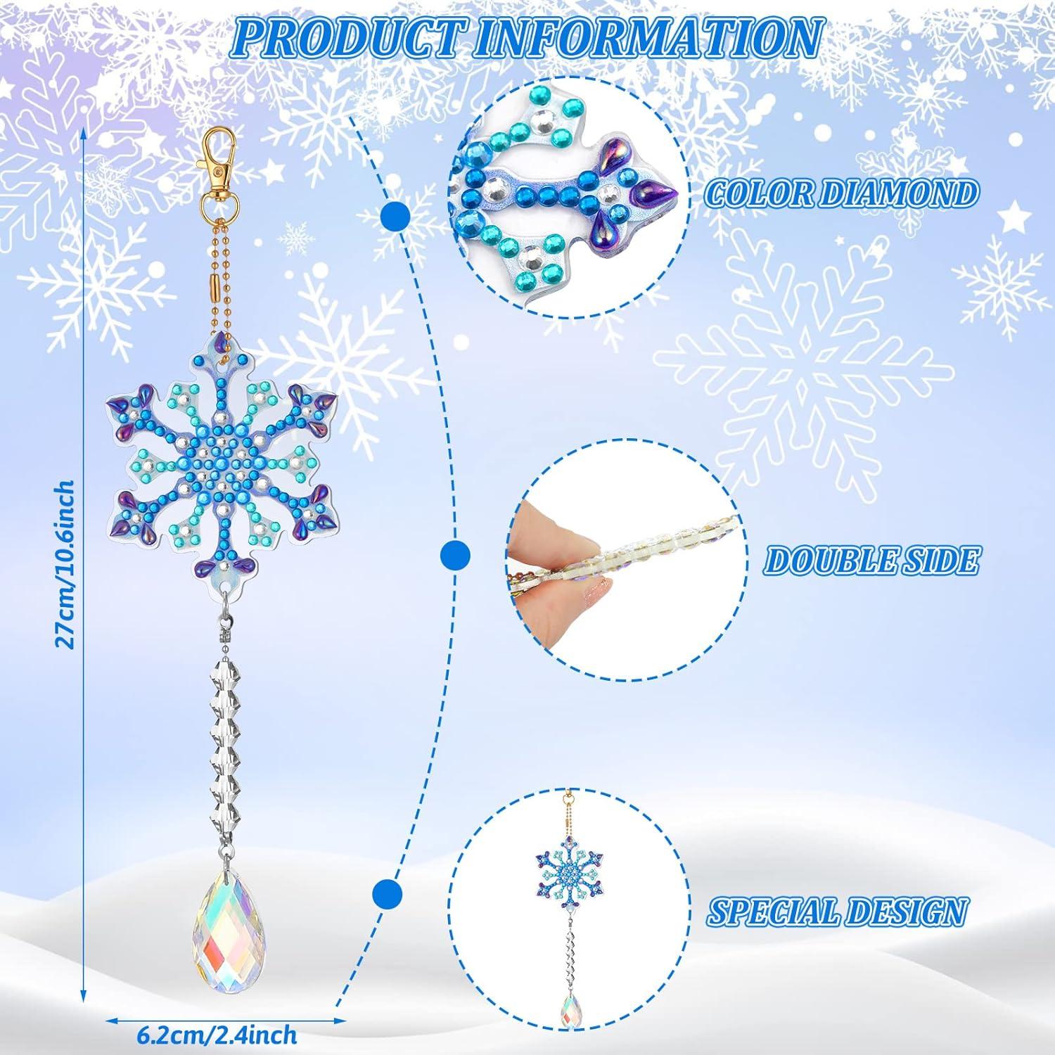 Kits de Arte de Diamante Navidad Perthlin 6 Piezas Copo de Nieve