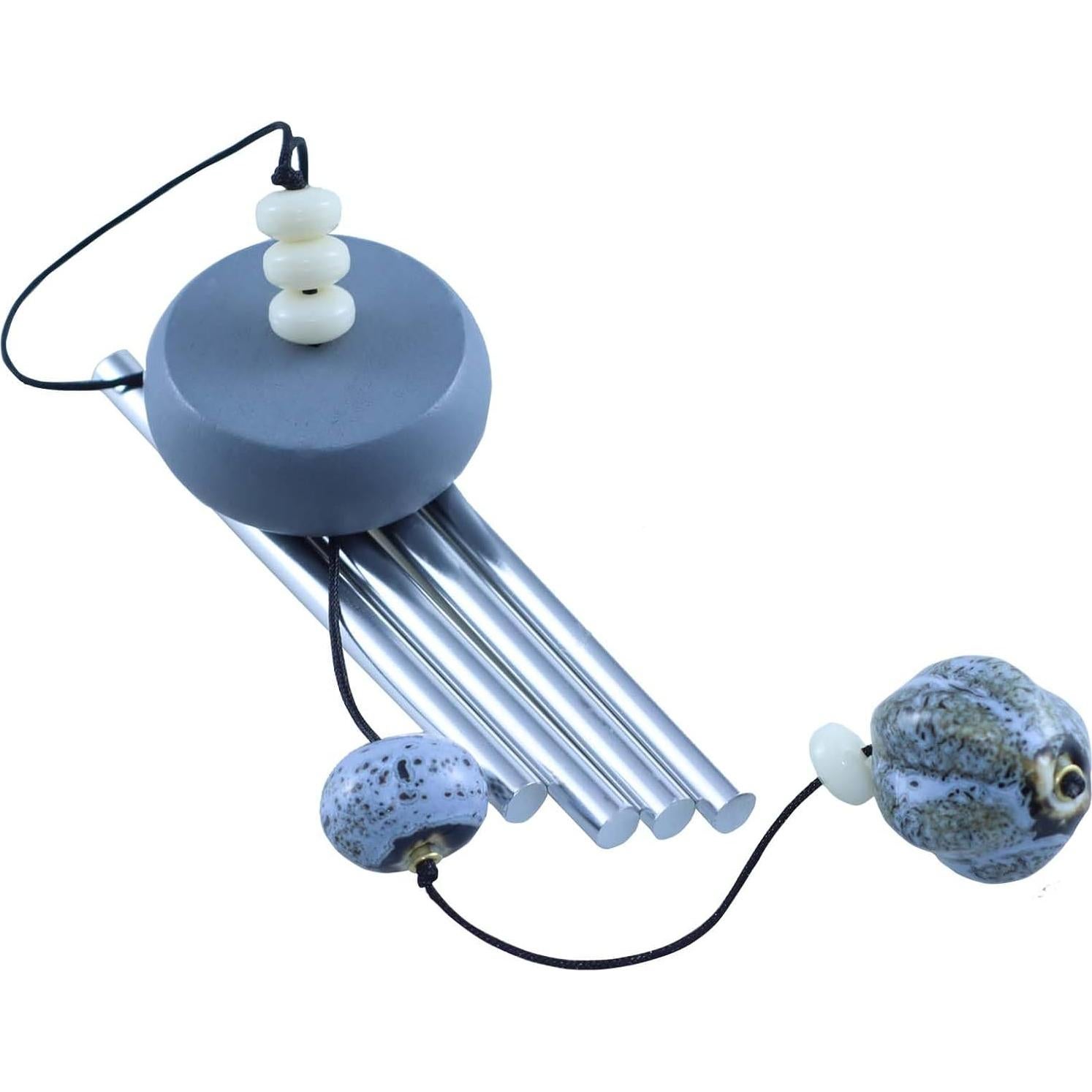 Campana de Viento Pequeña QIPAN Gris 29.21 cm para Interior/Exterior