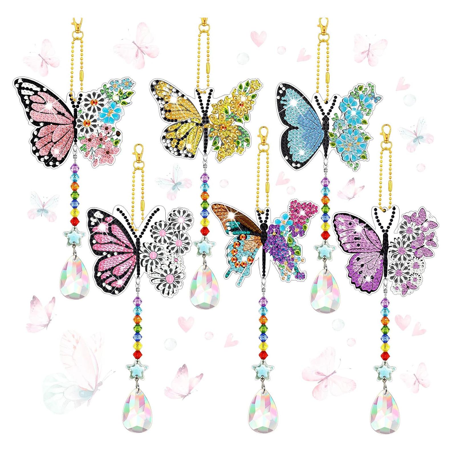 Kit de Campanas de Viento de Mariposa Tradder 6 Pcs 5D