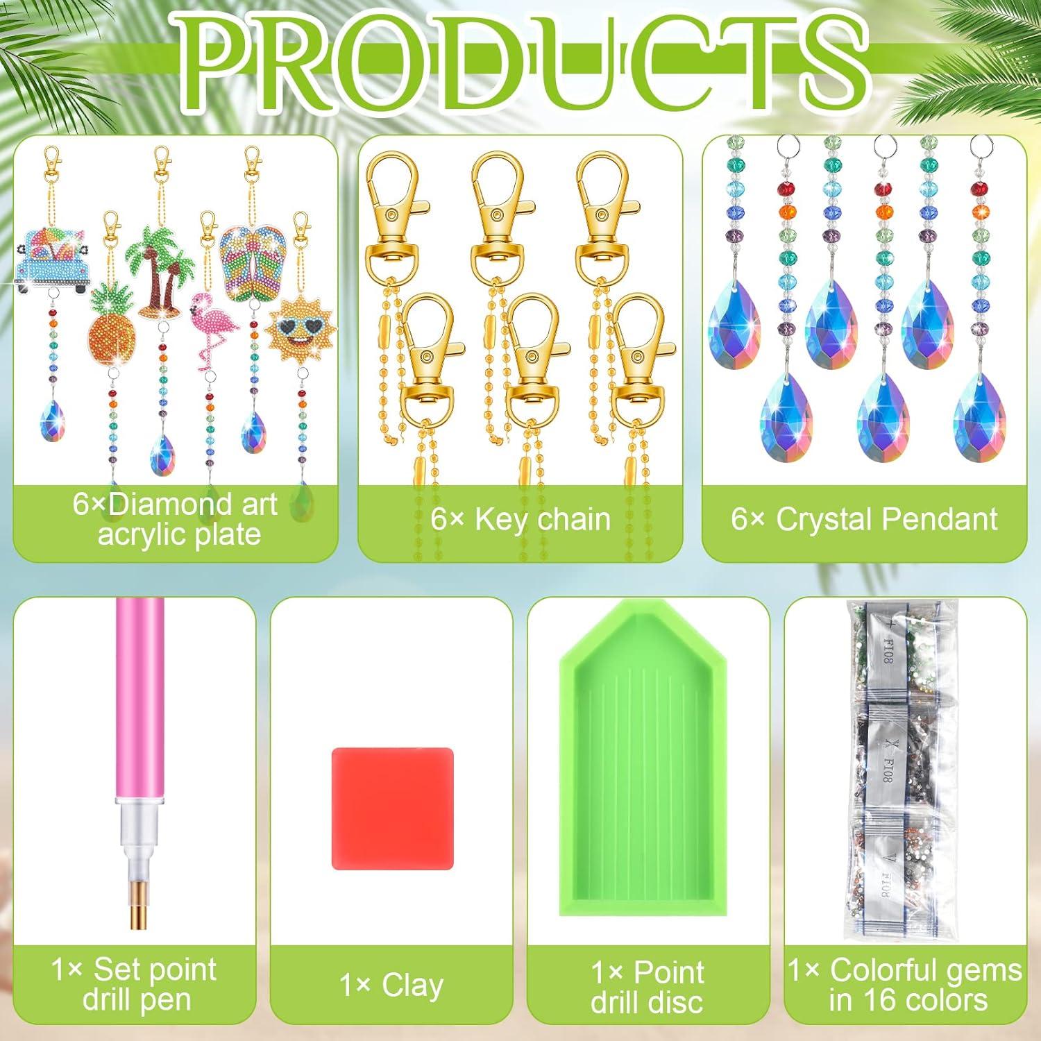 Kits de Arte de Diamante Wesiti 6 Pcs Verano Decoración