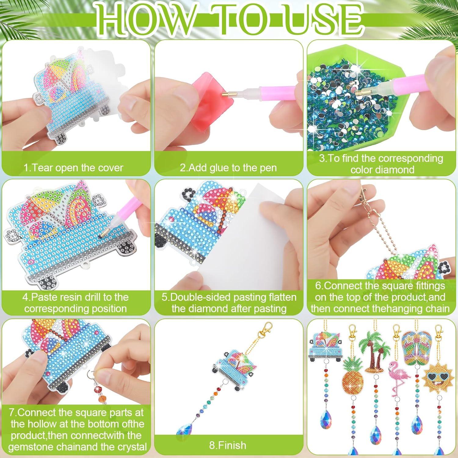 Kits de Arte de Diamante Wesiti 6 Pcs Verano Decoración