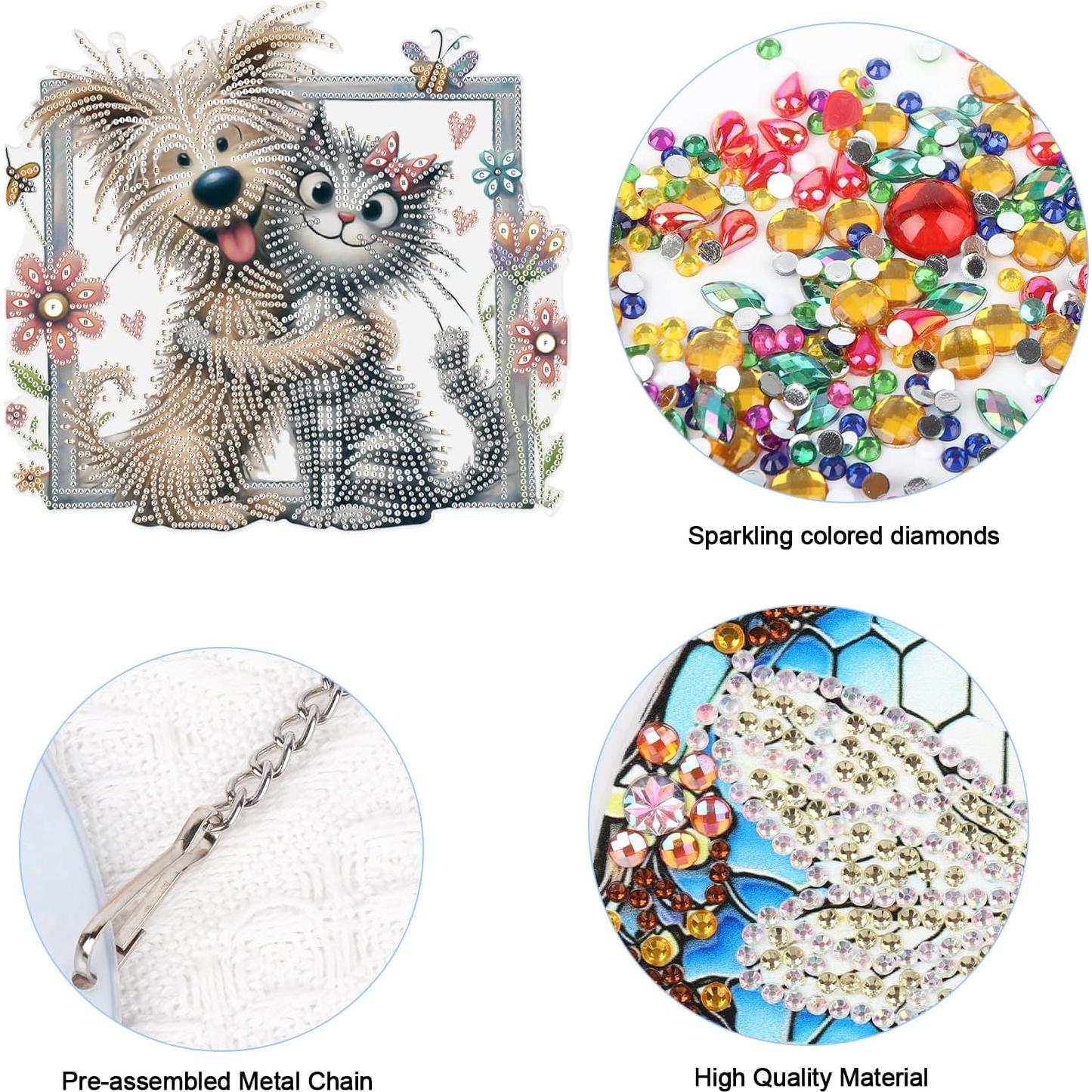 Kit de Pintura de Diamante JISHSHAY Colgante Animal 16x16cm