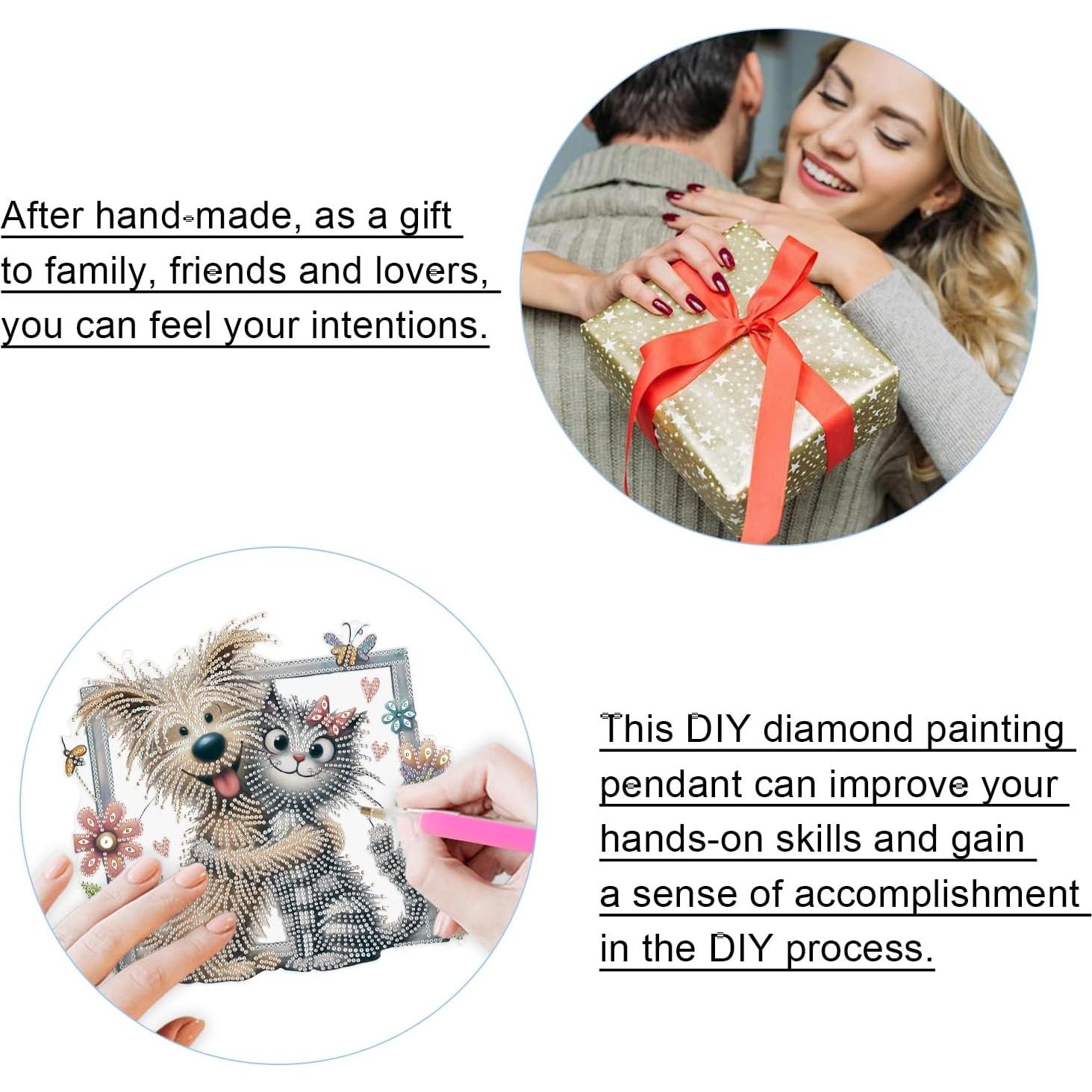 Kit de Pintura de Diamante JISHSHAY Colgante Animal 16x16cm