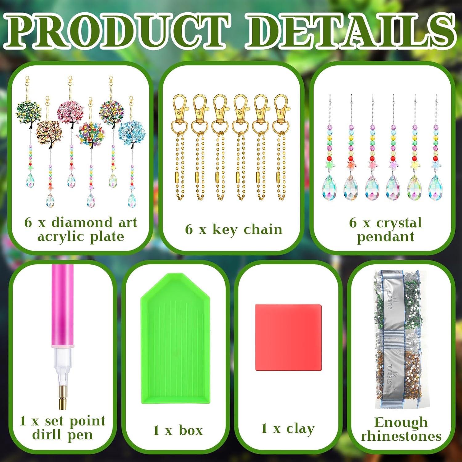 Kit de Arte de Diamante Burbell 6 Pcs Árbol de la Vida 32x20cm