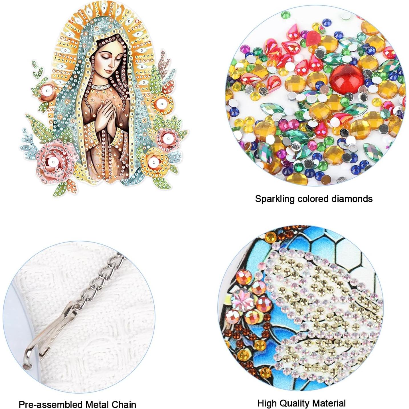 Kit de Pintura de Diamante JISHSHAY 5D Colgante DIY 16cm