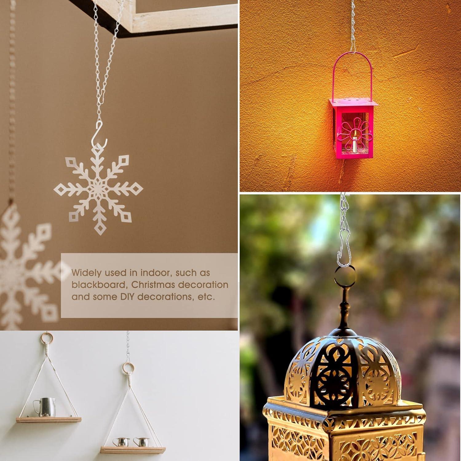 Cadena Colgante Plateada Fetanten 60 cm para Plantas 10 PCS