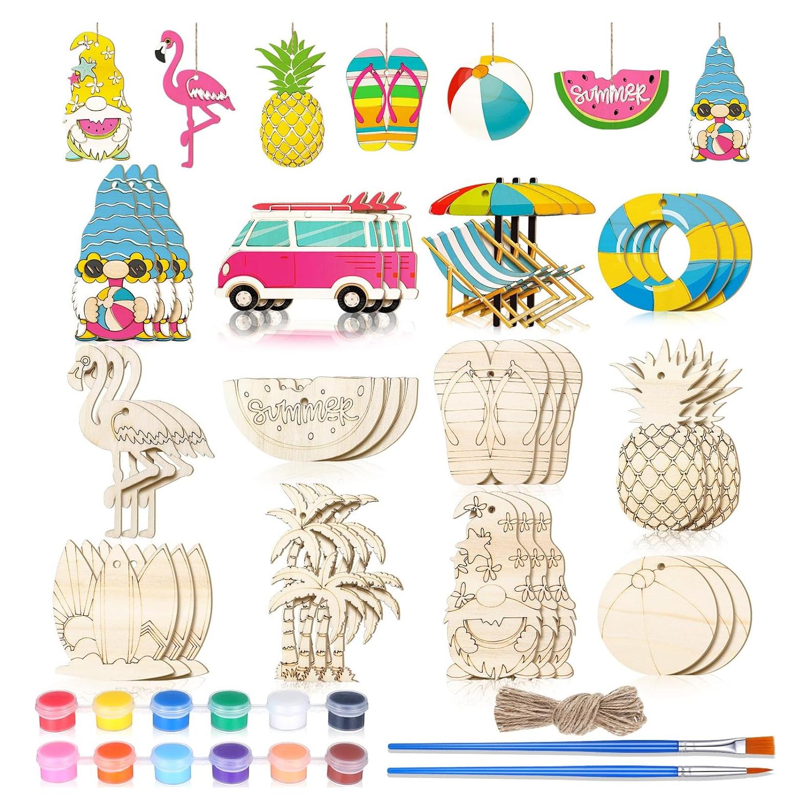 Recortes de Madera JellyArch 36 Pcs Verano DIY Multicolor