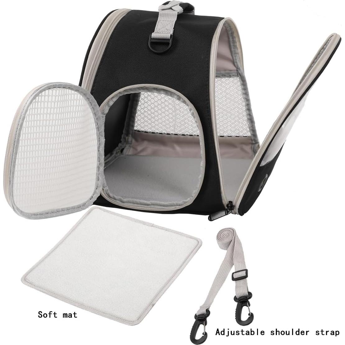 Transportador de Pequeños Animales WEVONIGU Negro 30.48x25.4cm