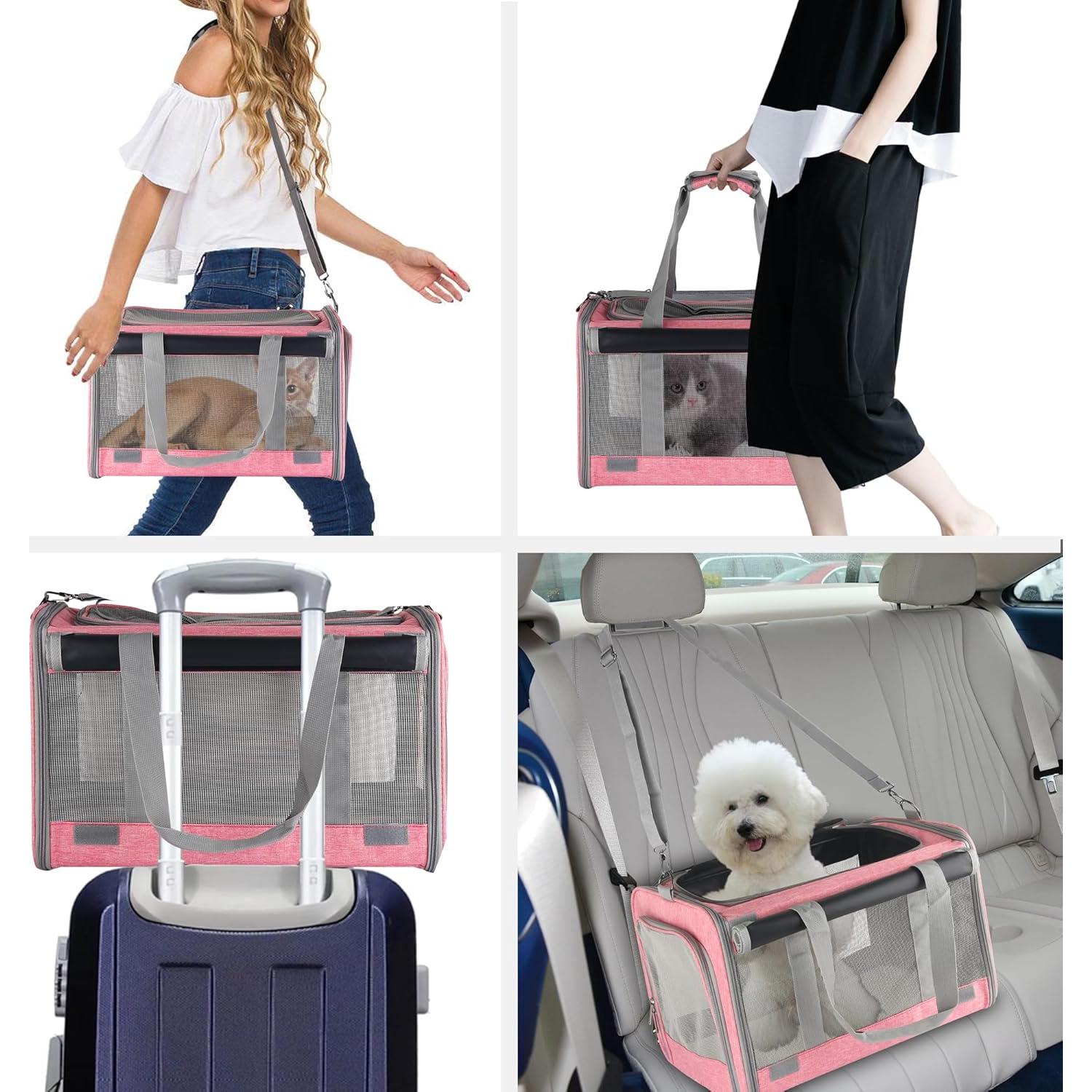 Transportadora de Gato Grande SGZN Rosa 47x30.5x30.5cm