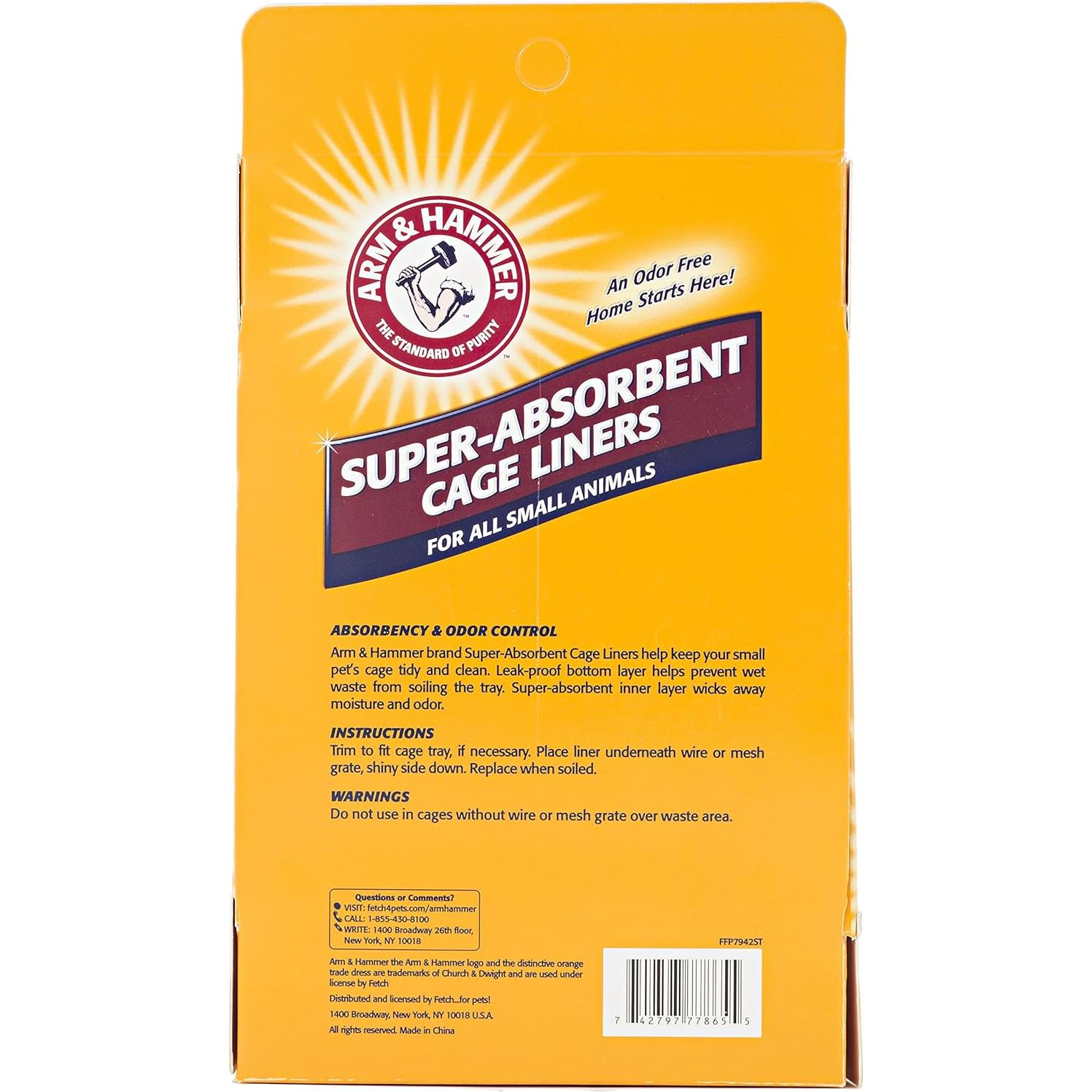 Forros Super Absorbentes Arm & Hammer para Jaulas de Mascotas