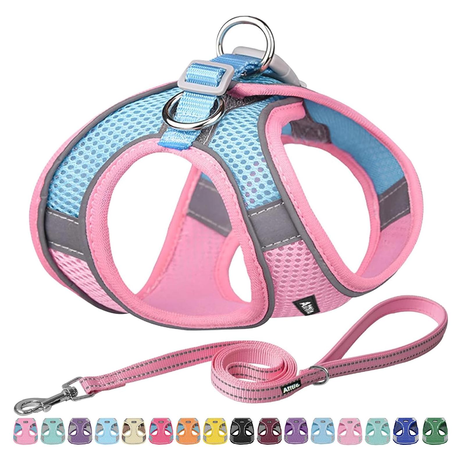 Arnés para Perro AIITLE Rosa XXS con Correa Reflectante