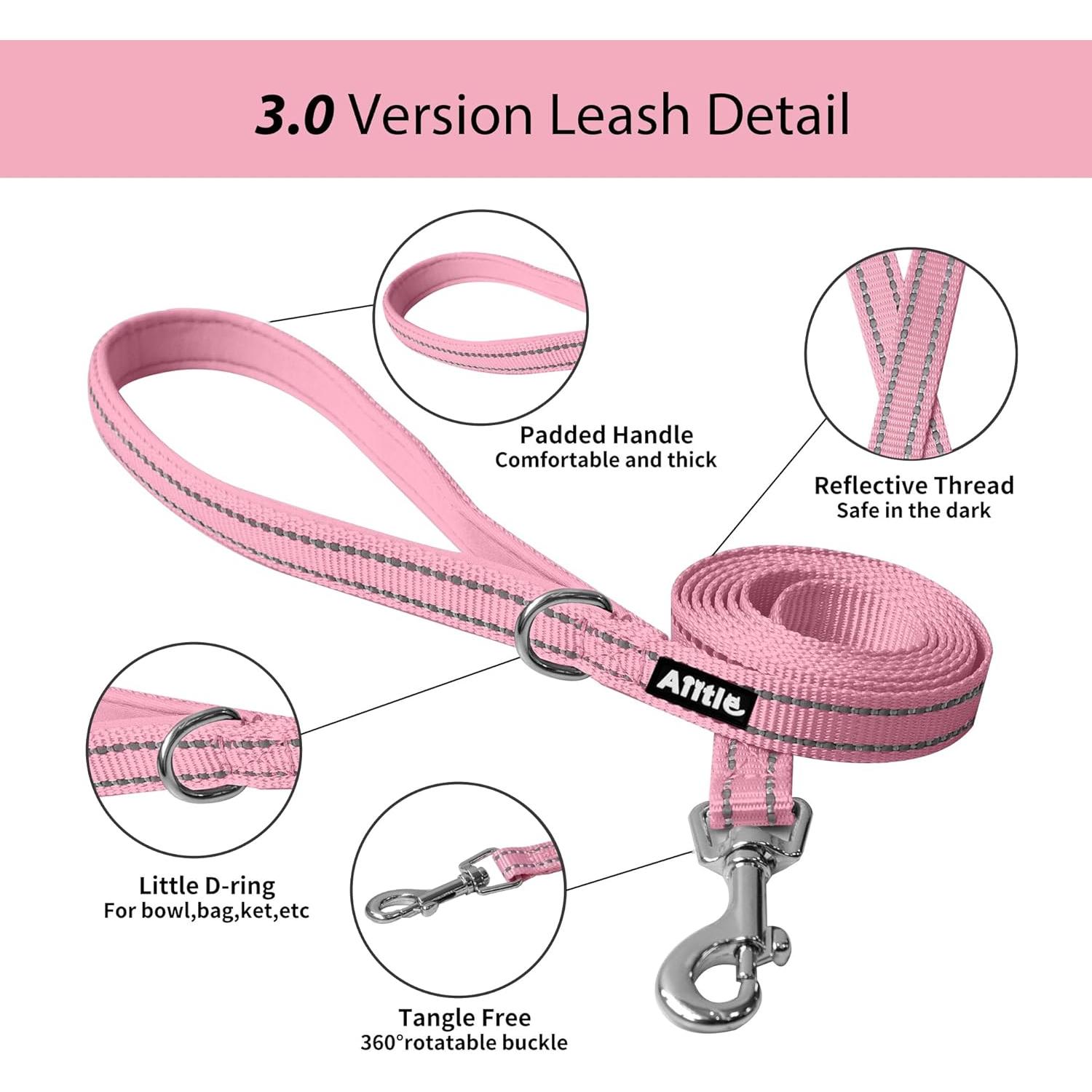 Arnés para Perro AIITLE Rosa XXS con Correa Reflectante