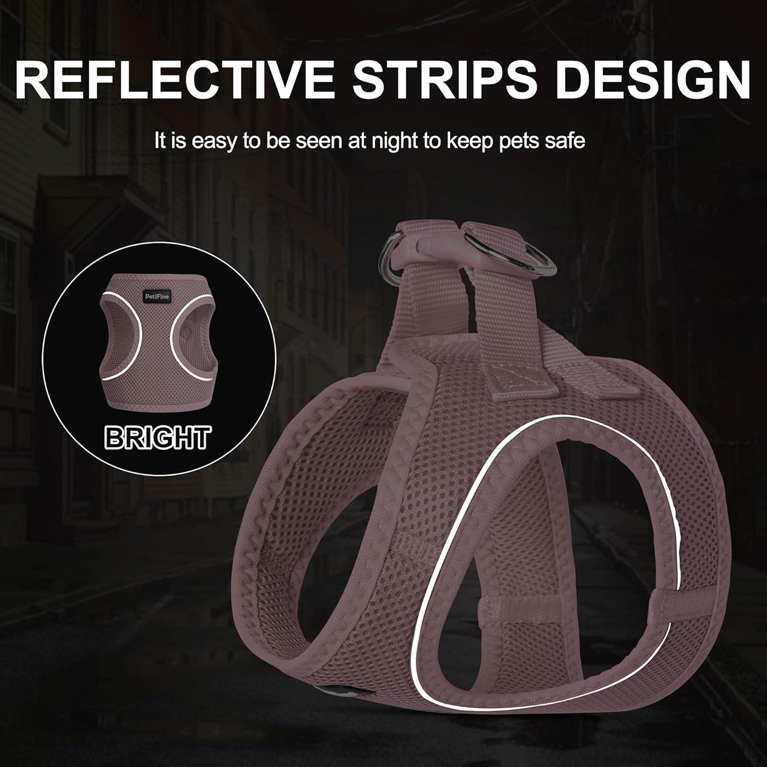 Arnés y Correa PetiFine para Perros Pequeños Transpirable XS Rosa