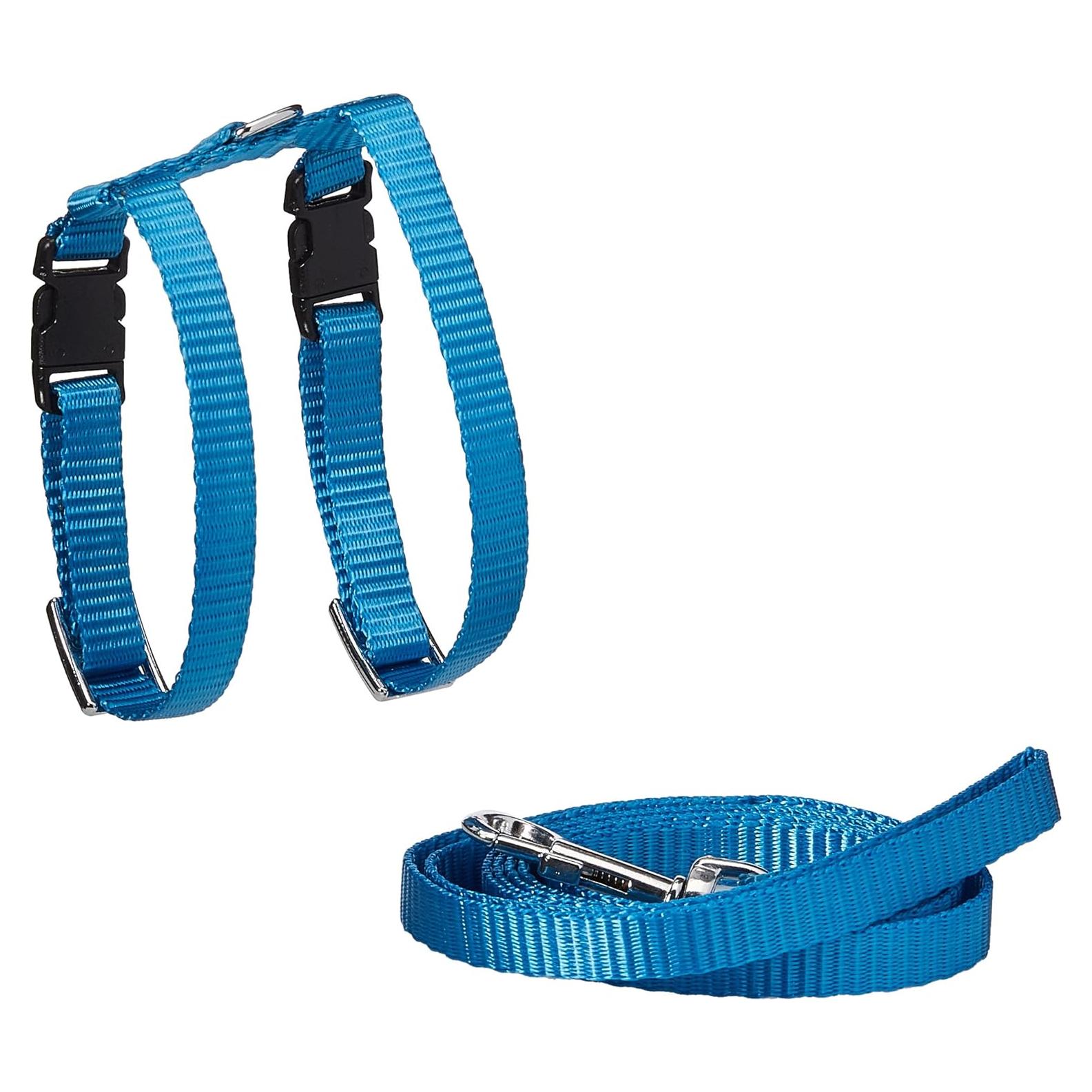 Arnés y Correa Ajustable Marshall para Mascotas Azul 121.9 cm