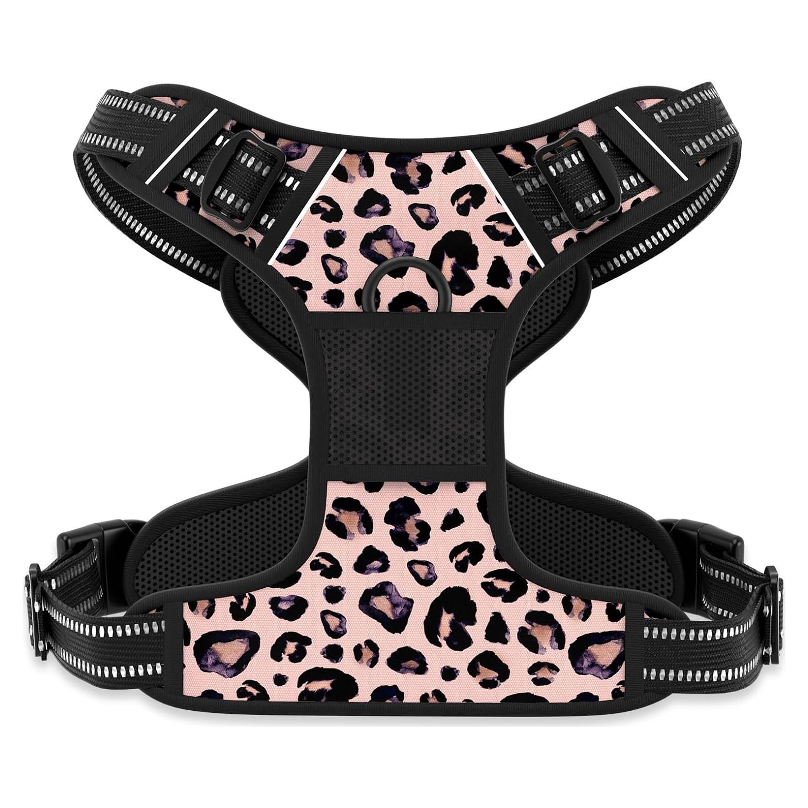 Arnés para Perros Rnivvi Chaleco Ajustable Leopardo Rosa
