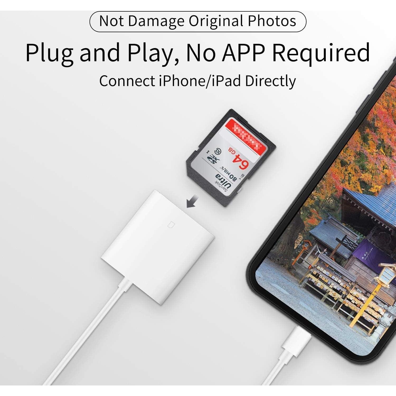 Lector de tarjeta SD Lightning FUHAYA para iPhone y iPad