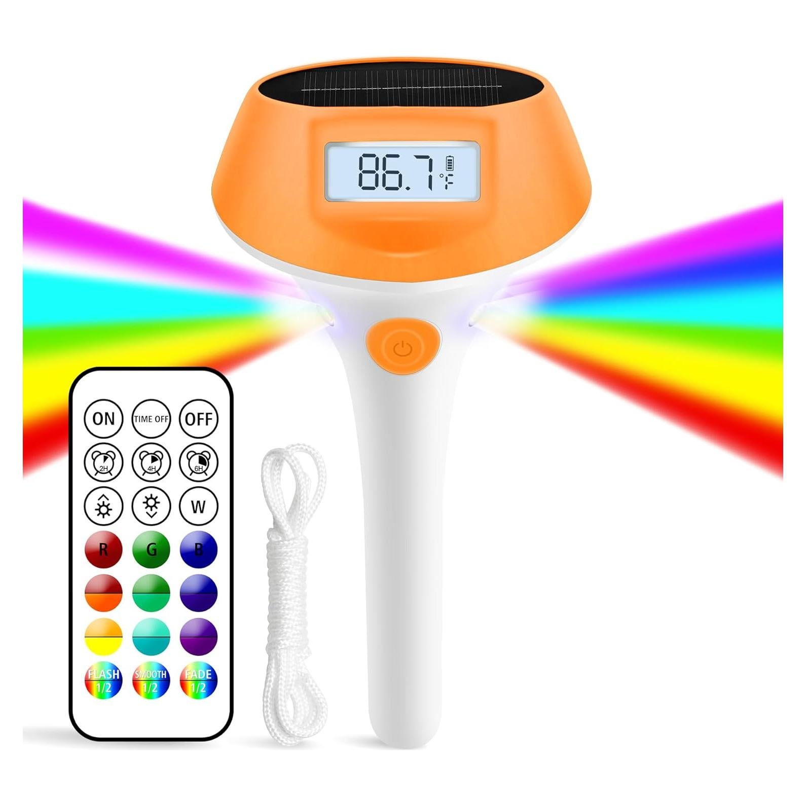 Termómetro Flotante Solar LED idearDay LD-PTL10-A IP68