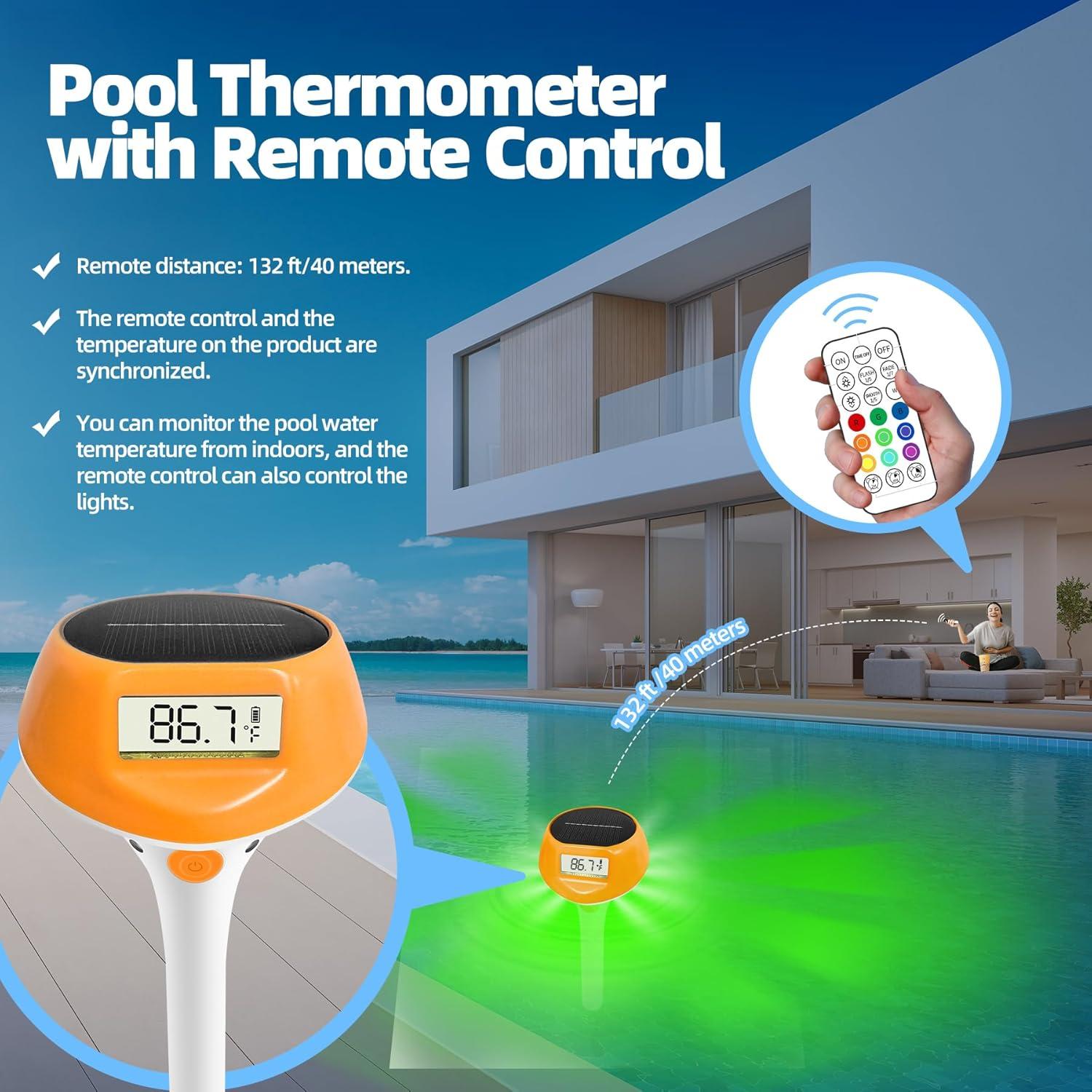 Termómetro Flotante Solar LED idearDay LD-PTL10-A IP68