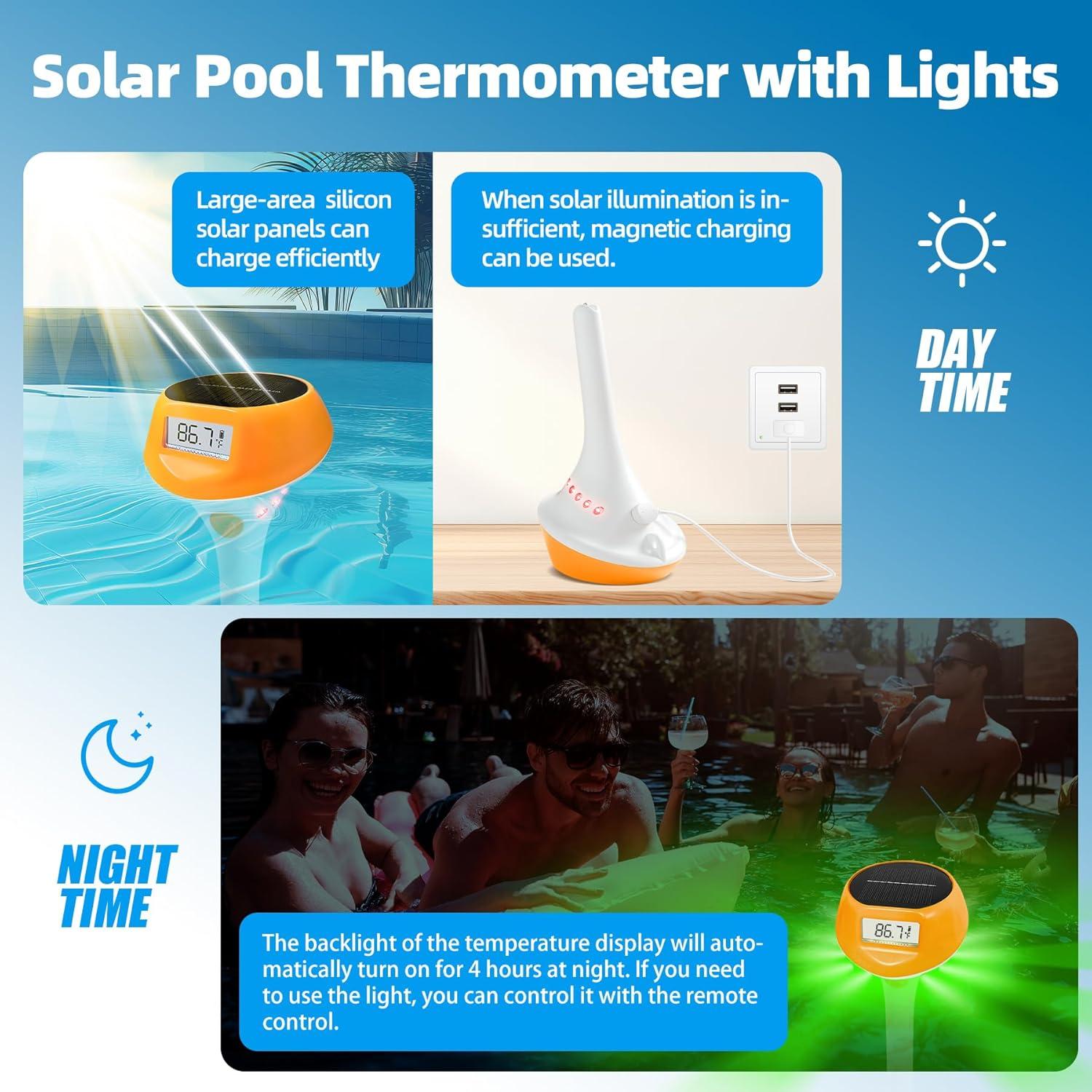 Termómetro Flotante Solar LED idearDay LD-PTL10-A IP68