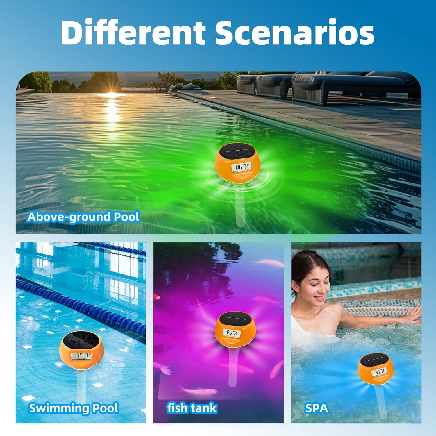 Termómetro Flotante Solar LED idearDay LD-PTL10-A IP68