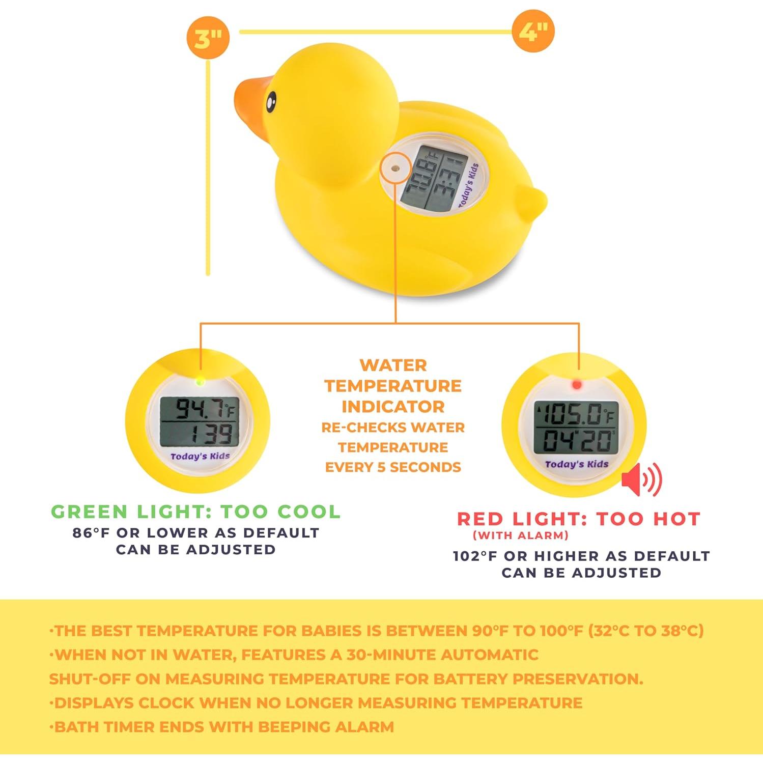 Termómetro de Baño para Bebés Pato - Today's Kids - Alarma Temperatura
