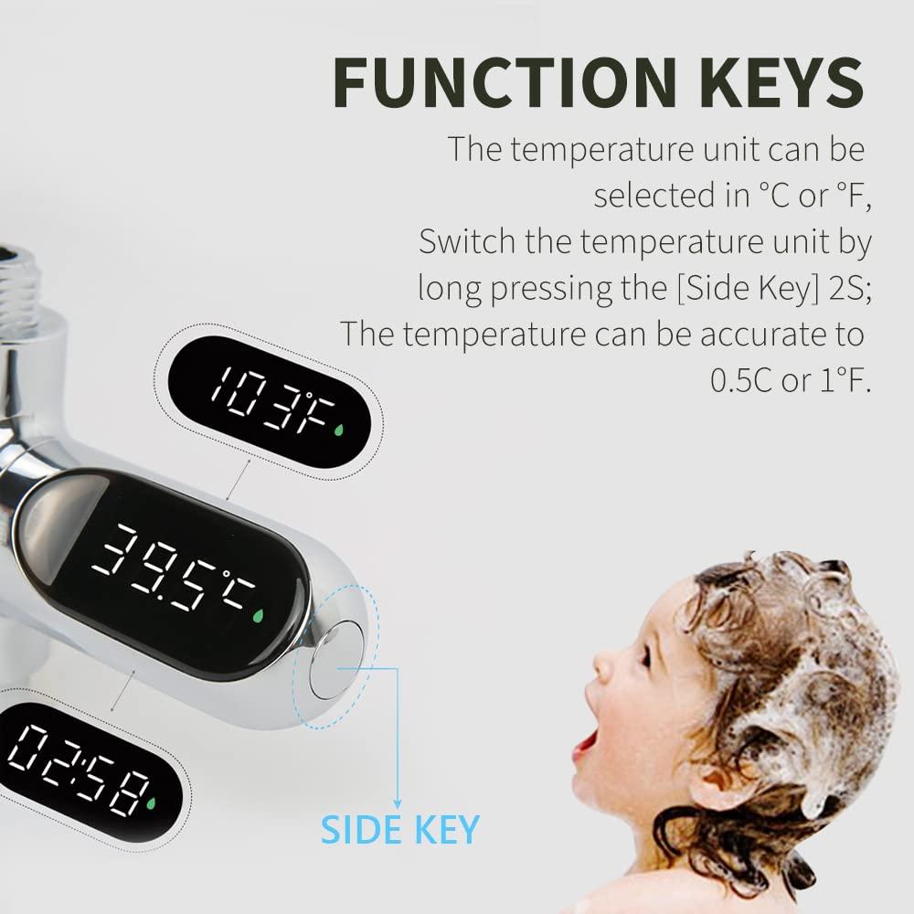 Termómetro de Ducha Digital WATSAVPUP LED 360° Agua Bebé