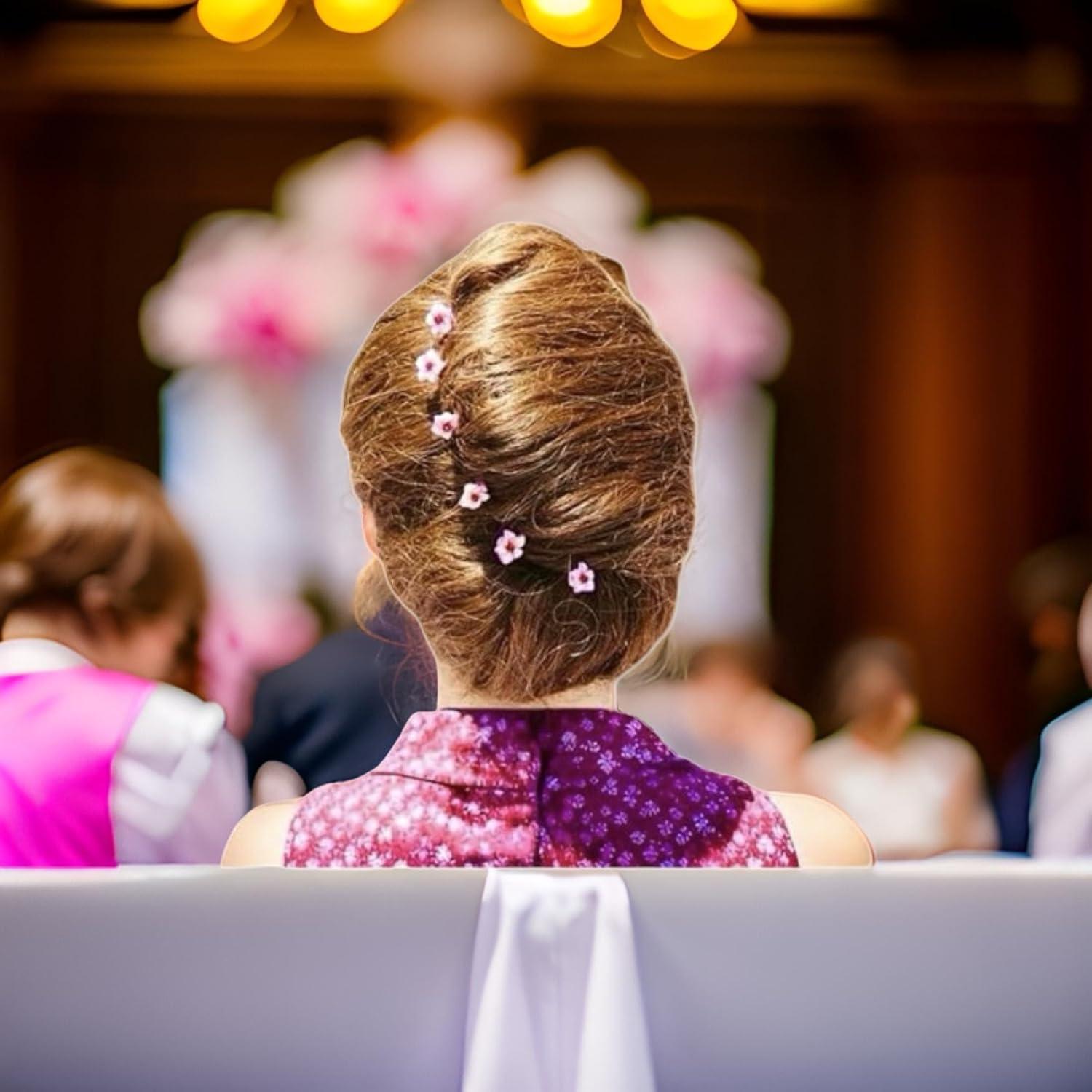 Juego de 10 Pinzas para el Cabello DAABB con Flor Plumeria