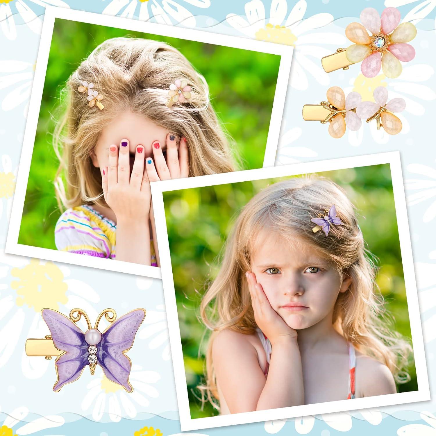 10 Clips Decorativos para el Cabello XunYee - Rhinestone y Flores