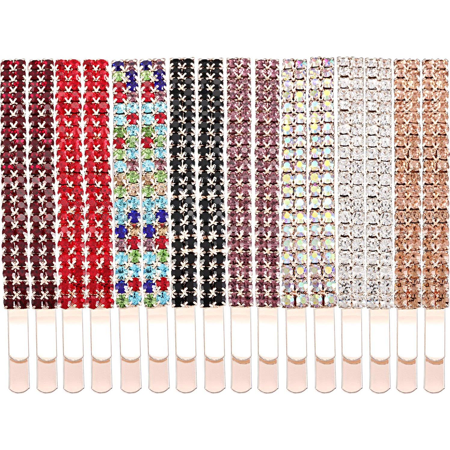 Horquillas de Rhinestone Yaomiao 16 Piezas Elegantes para Cabello
