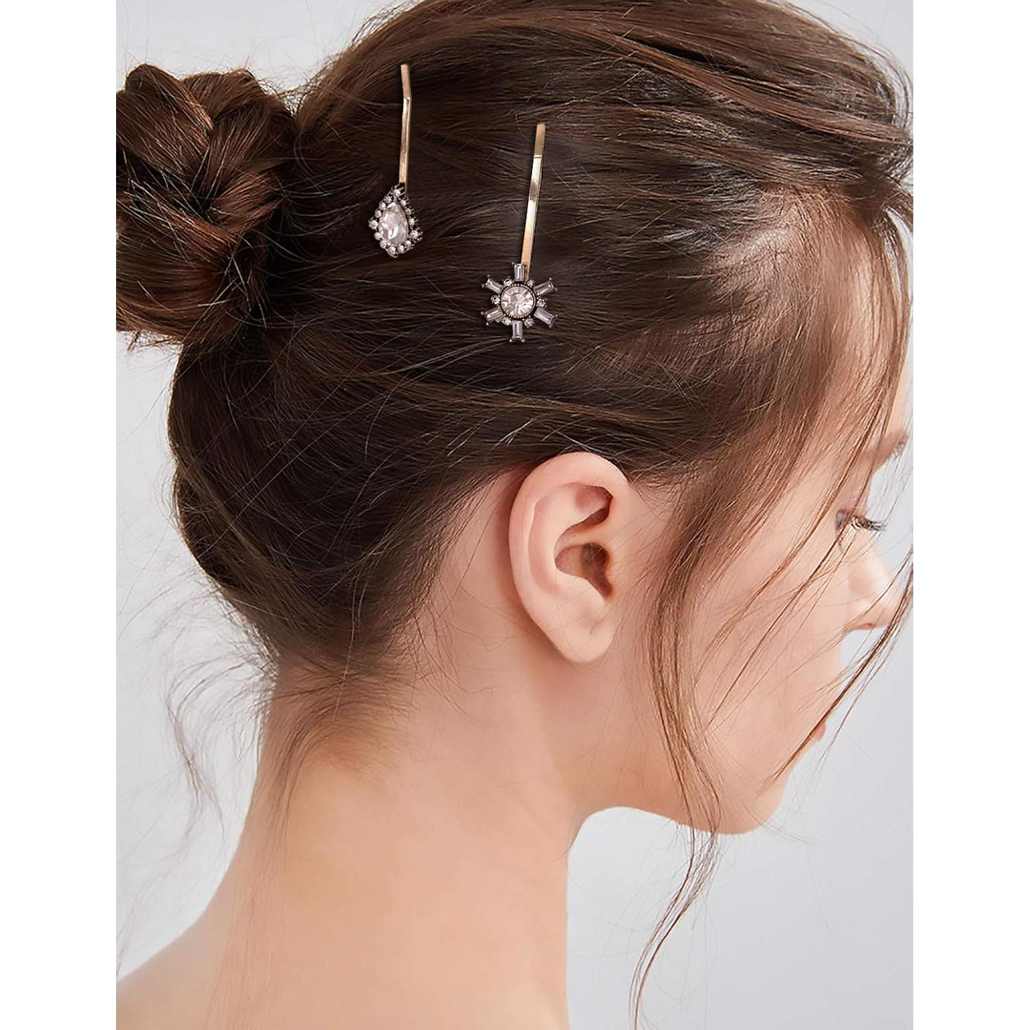 4 Horquillas Vintage de Strass y Perlas - EasyTech